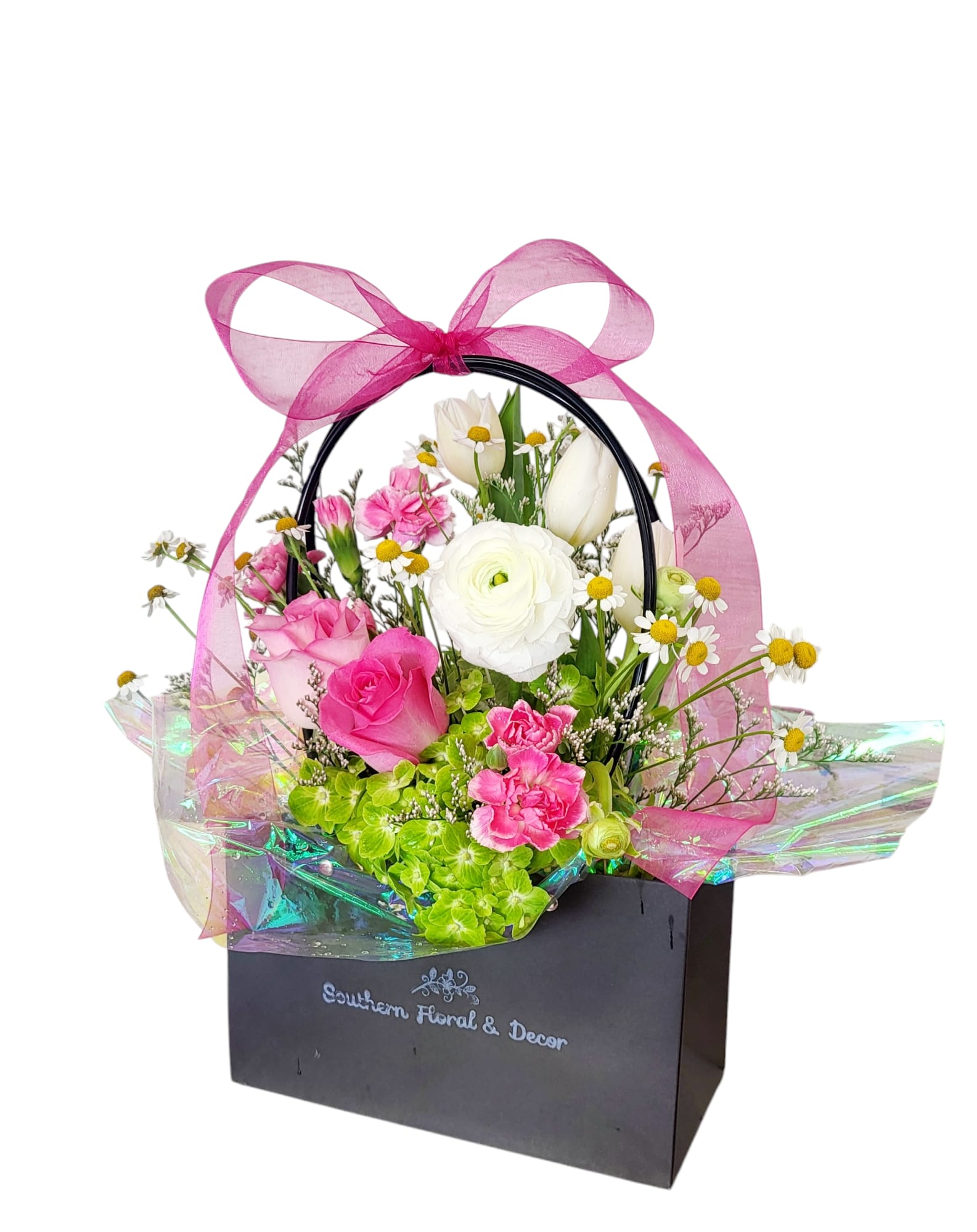 A Tote Full of Color A Tote Full of Color - A tote/purse full of colorful flowers! "you can request any flowers you want"