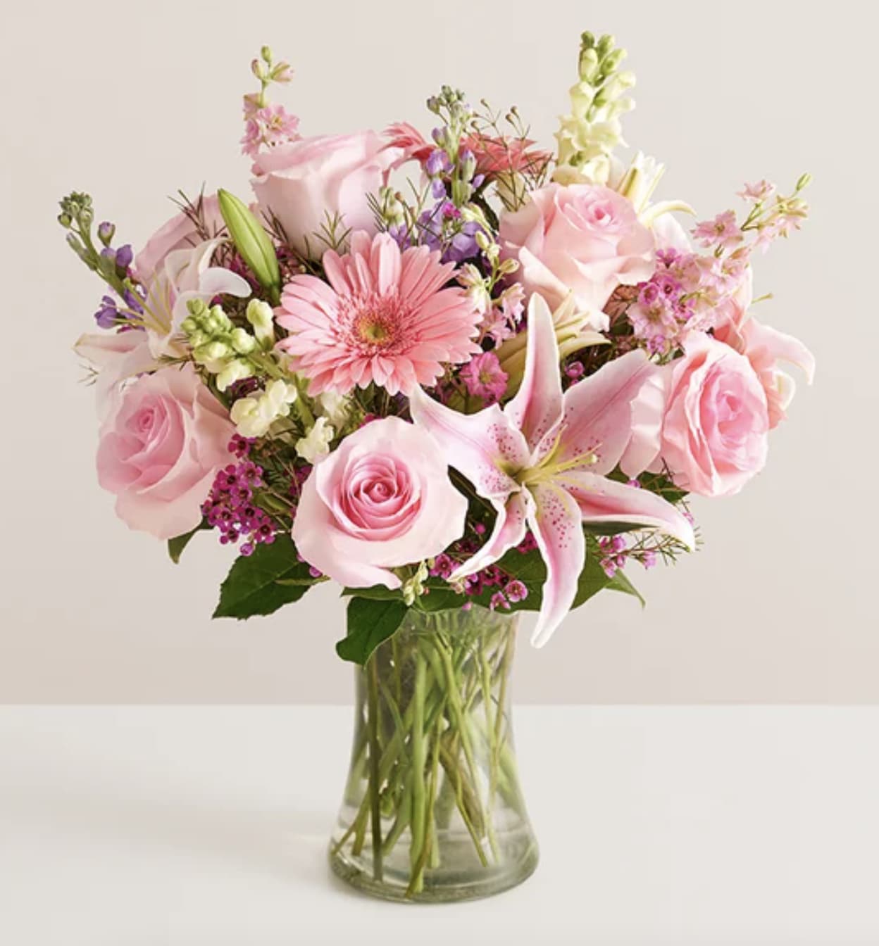 Always On My Mind™ Flower Bouquet - When it comes to letting someone know they’re always on your mind, think pink and lavender. We’ve hand-gathered a romantic mix of pink and purple blooms to create a gorgeous, garden-inspired bouquet. 