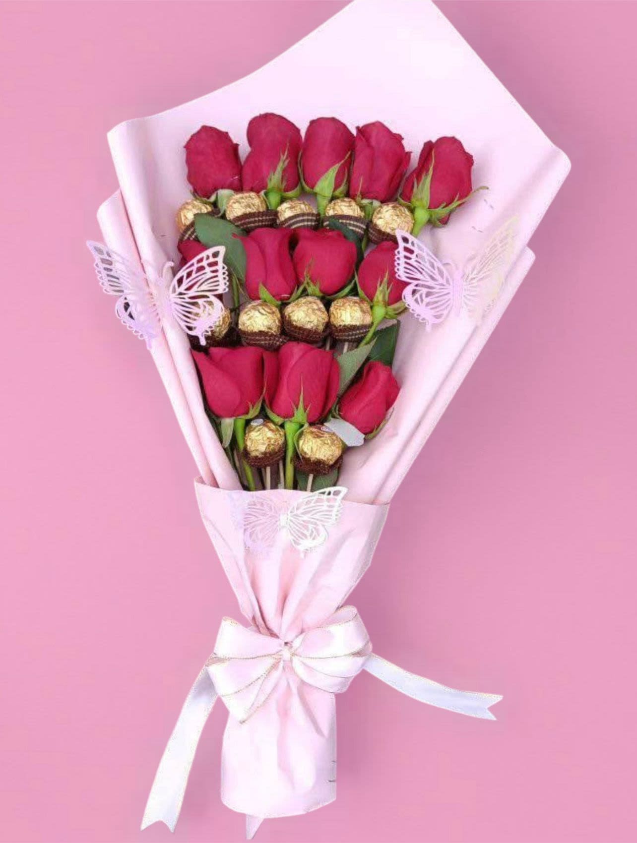 manual de chocolates en escalera tierno - detalle elaborado en rosas y chocolates