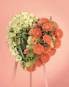 SF90-11 - Gerber Daisy Heart Easel - As Shown : SF90-11