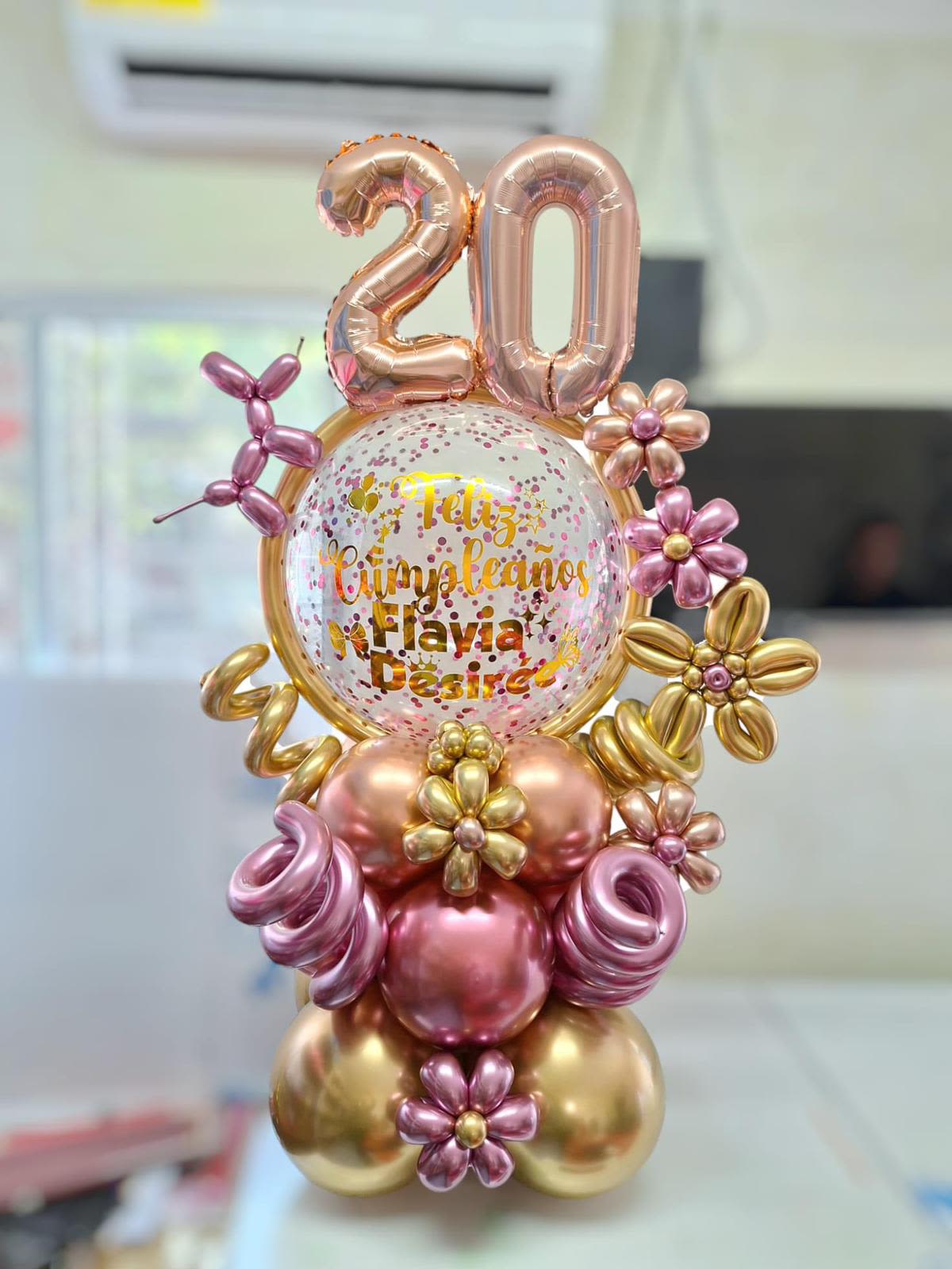 globo birthday - detalle en globos
