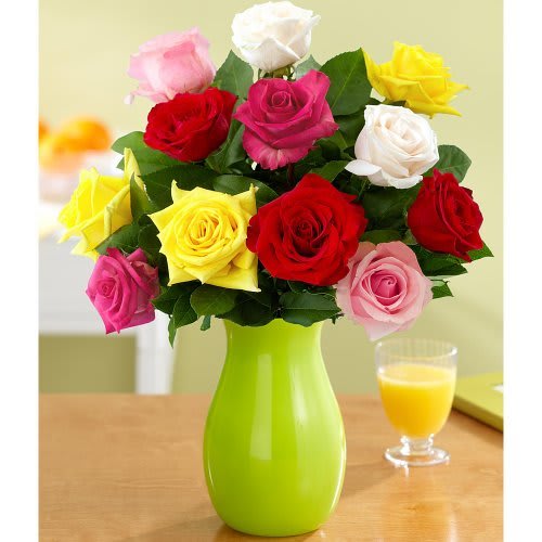 Rainbow Roses Rainbow Roses - One Dozen Long Stemmed Rainbow Roses