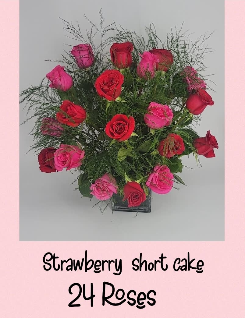 Strawberry shortcake Strawberry shortcake - A forest full of pink and red roses.