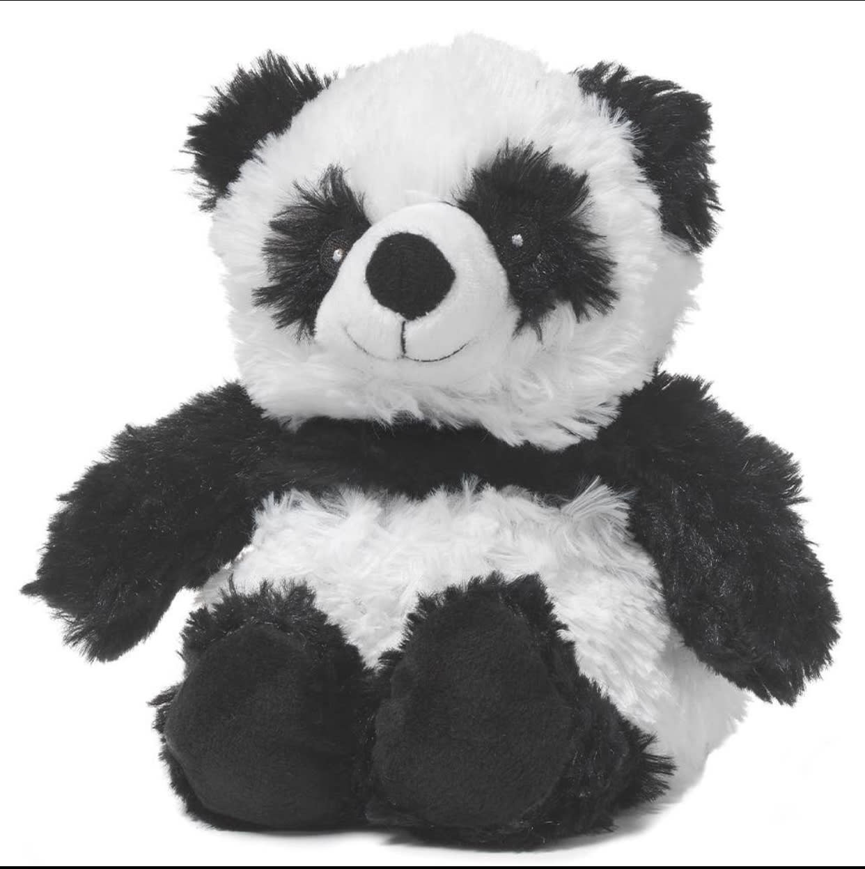 Panda Junior Warmie - Warmies are fully microwaveable,to provide hours of warmth and soothing comfort Panda Bear Junior warmie is scented with real dry French  lavender and perfectly weighted for positive sensory experience. Warmies is an ideal gift for all ages.  Quick facts: Simply put in a microwave soothes, warms, and comforts. Scented with real French lavender, Chill in the freezer for cooling relief   Weight : 0.5 lbs Dimensions: 9”x5”x2”