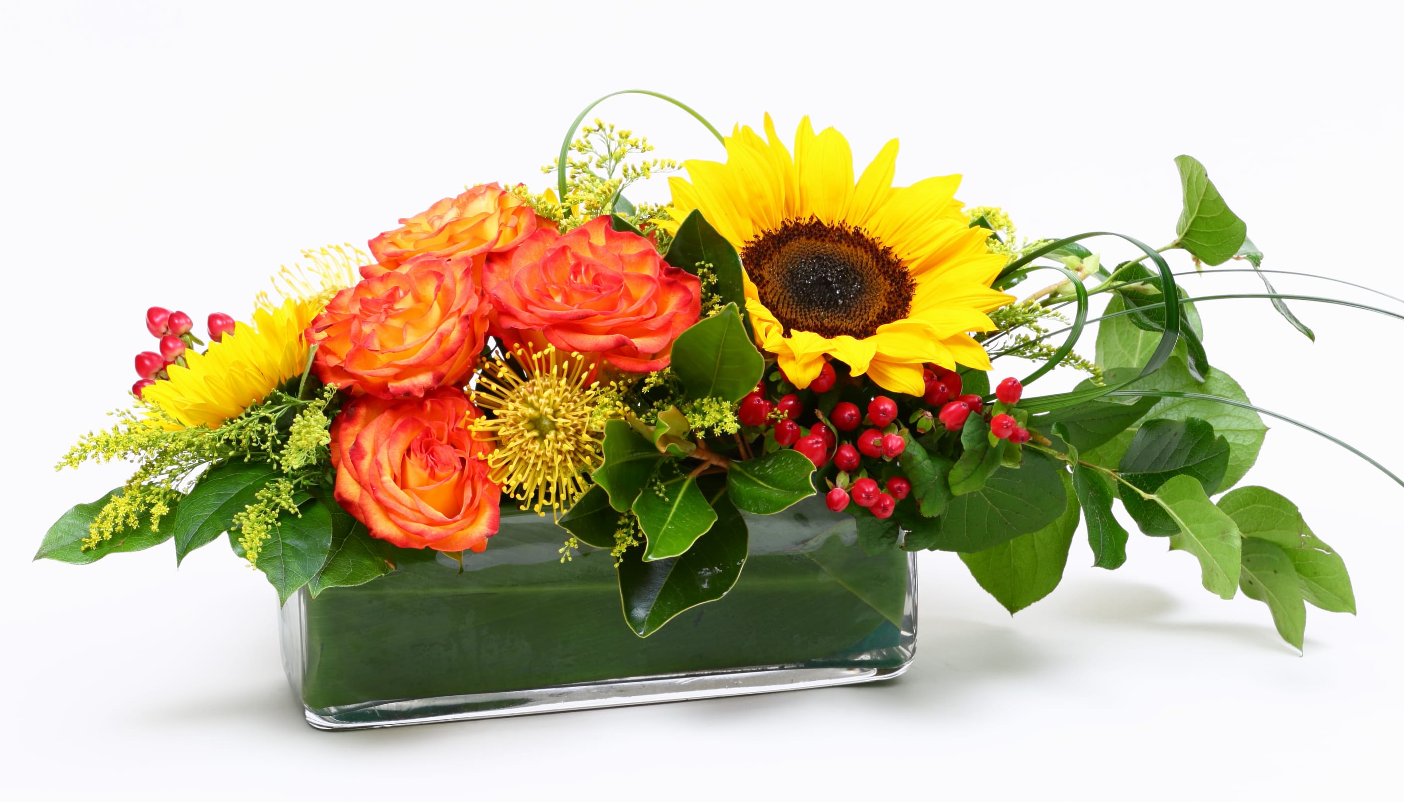 Bold Statement - Great contemporary holiday centerpiece for the Thanksgiving table. 
