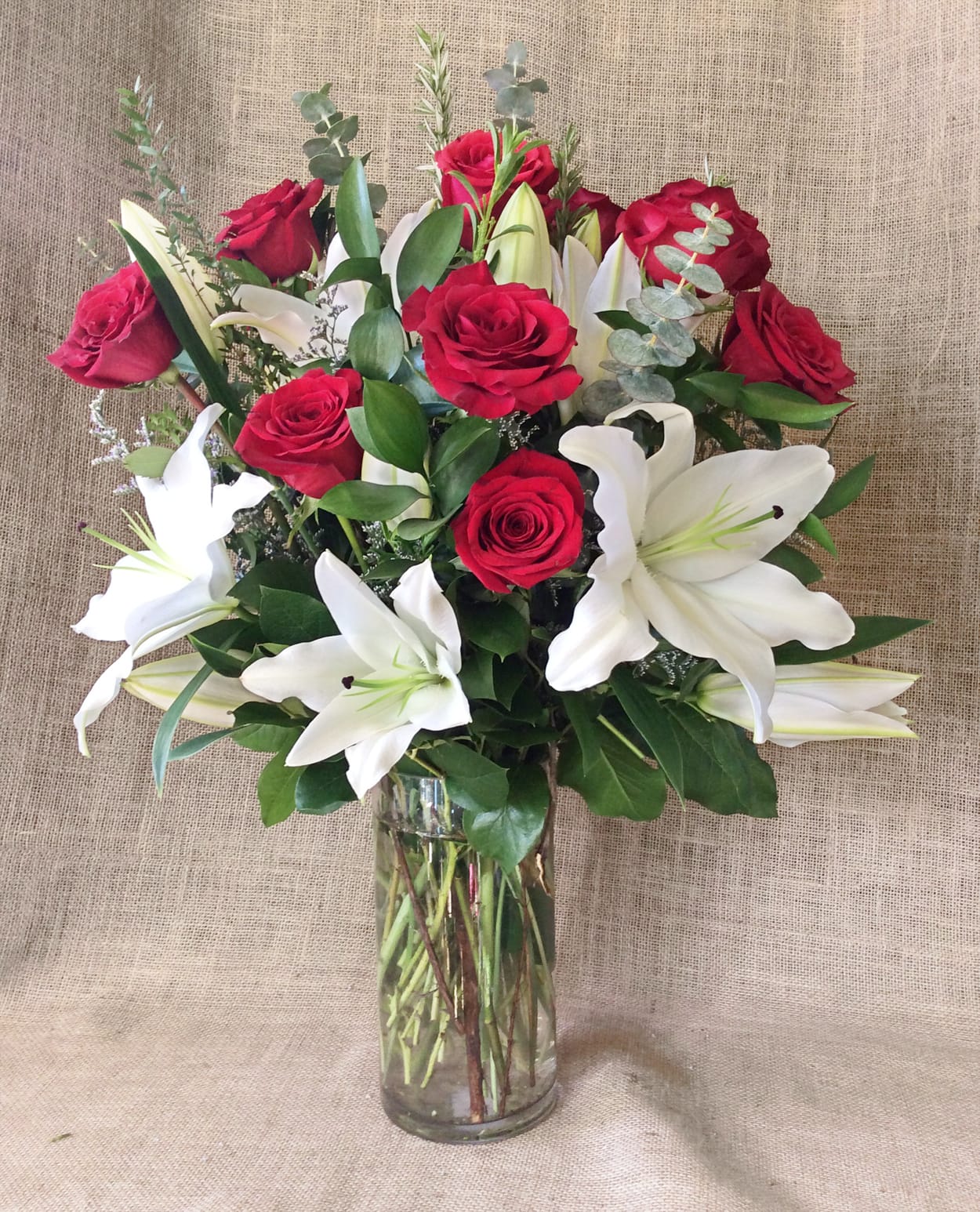 Romantic Duo - Lilies and roses, the perfect way to express your love and appreciation!