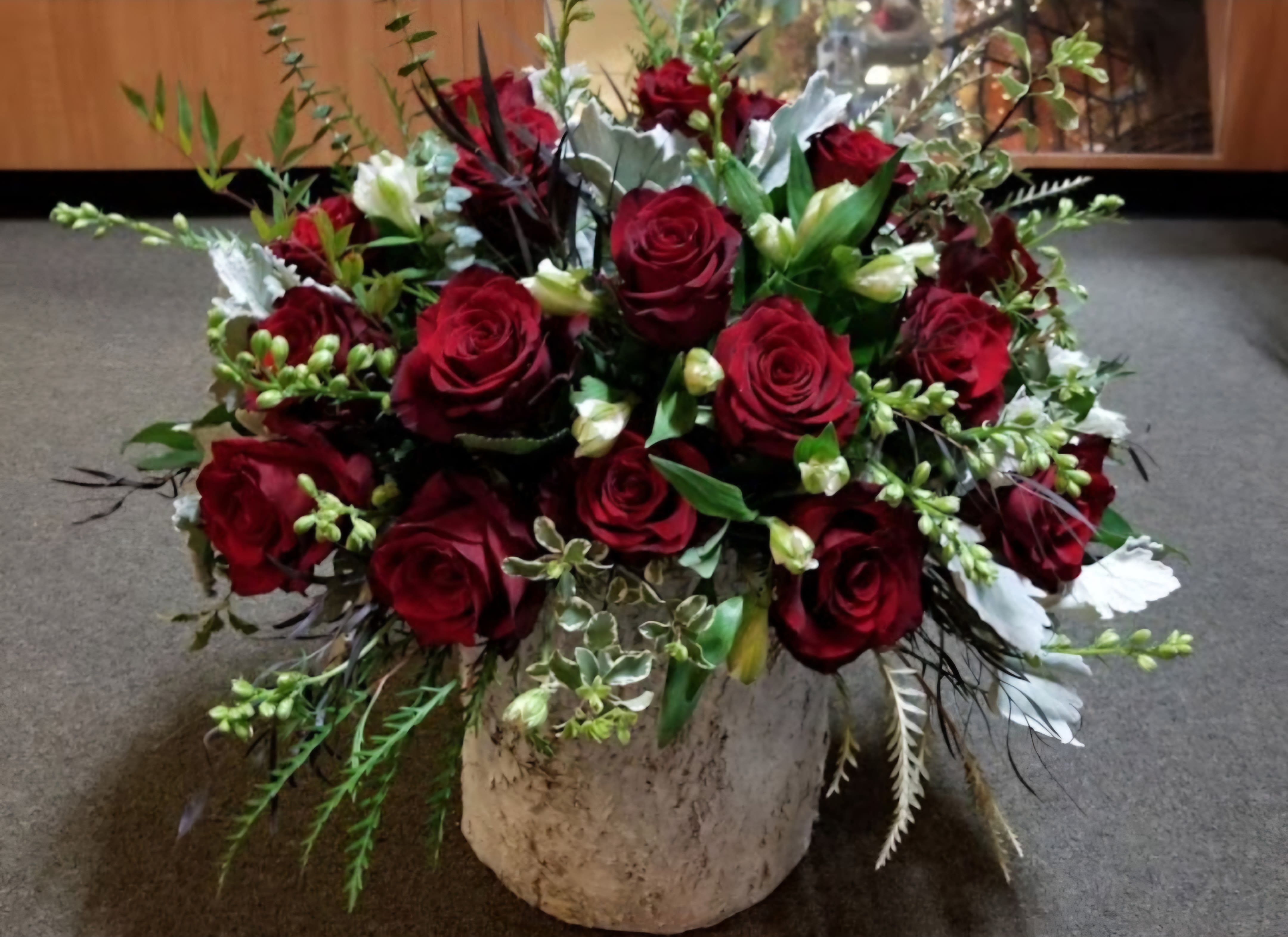 GORGEOUS  - 25 HIGHT QUALITY ECUADORIAN ROSES WITH ALSTOMERIA AND OTHER GREENS AND FILLERS by HEART 2 HEART