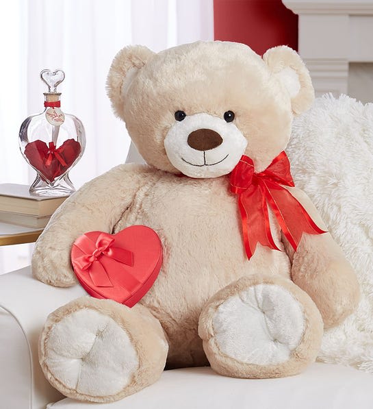Valentines day bears Valentines day bears - sizes from 16"-48" colors pink, brown, white and red