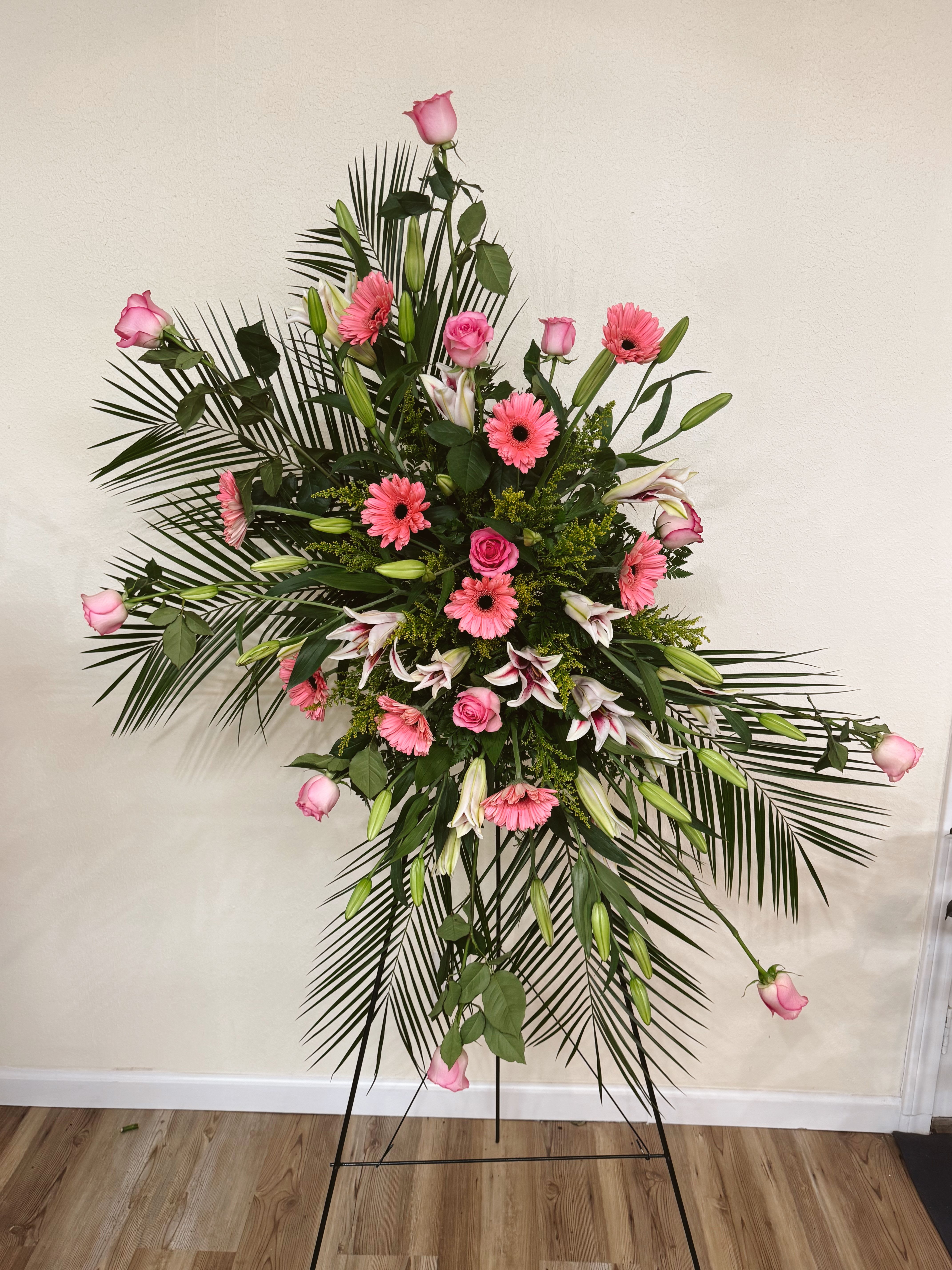 Graciously Pink Standing Spray  - Customizable upon request.