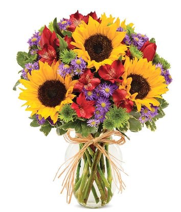 Birthday bouquet Birthday bouquet - Sunflowers and mix flowers