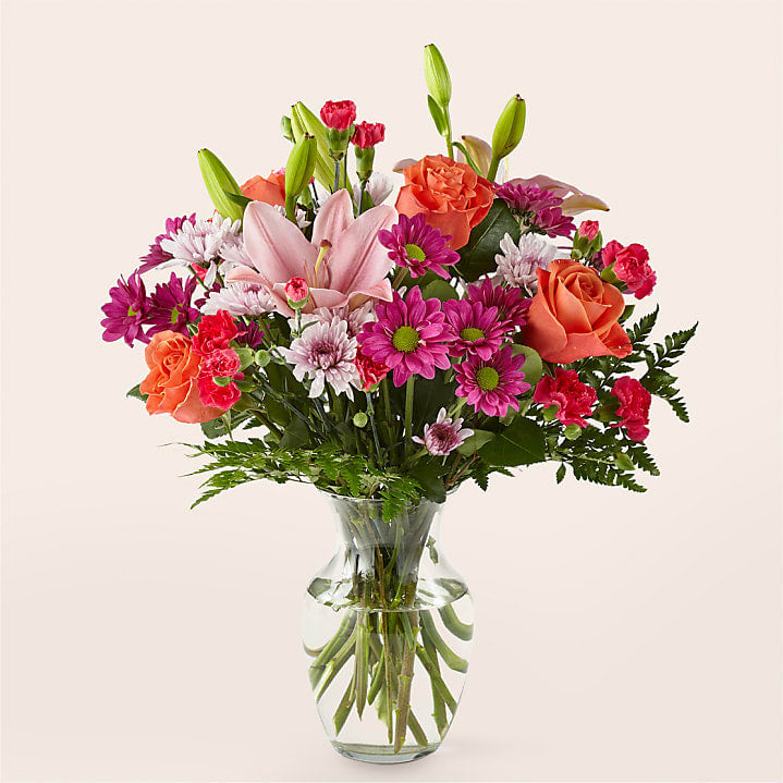 My life bouquet My life bouquet - Orange and purple flowers vase