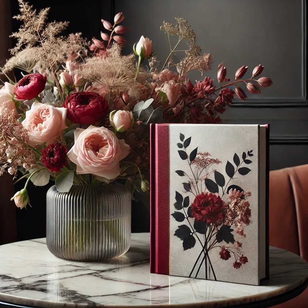 Books and Blooms - Indulge in a flower-inspired softcover fiction novel paired with a stunning large bloom bouquet. This all-inclusive &quot;Date with a Book&quot; experience features a handpicked novel, a breathtaking floral arrangement, a blooming tea packet, a bookmark, and other delightful floral-inspired surprises.  A perfect gift for book and flower lovers alike, this beautifully curated set brings together the joy of literature and blooms for an enchanting and memorable experience. 
