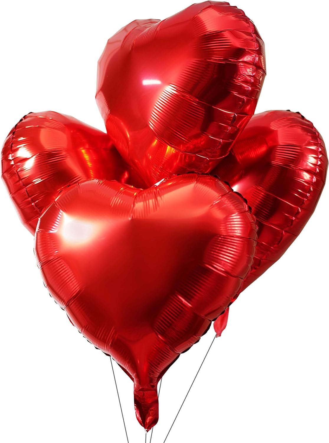 Red Heart Balloon Bouquet - 4 balloon 18” into a beautiful bouquet