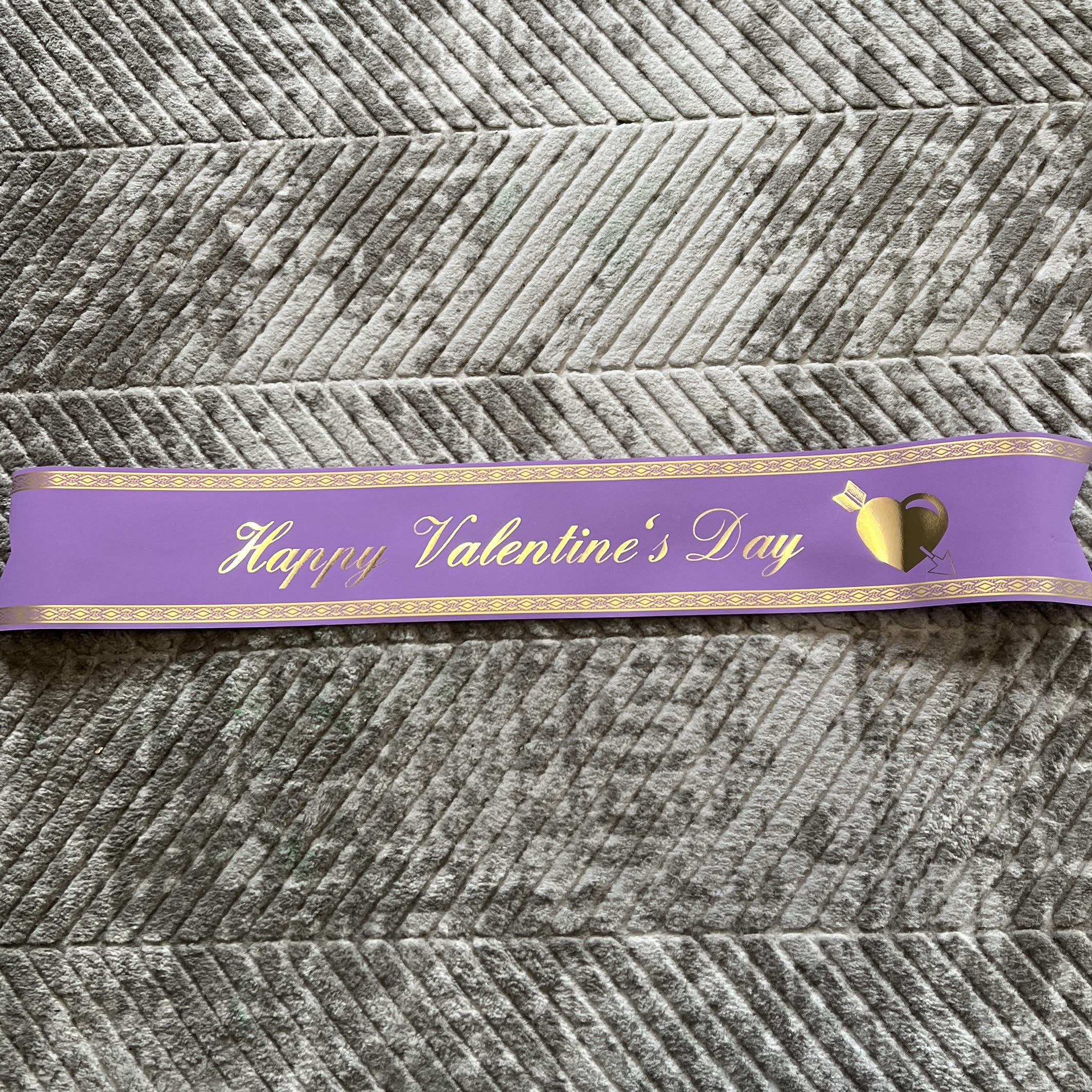 Happy Valentine’s Day Ribbon - Purple Color Happy Valentine’s Day Ribbon - Purple Color - Valentines ribbon in purple