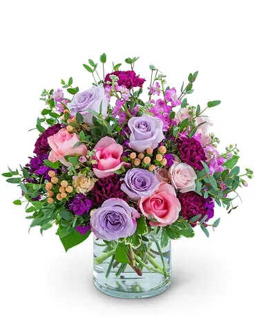 Blast of Color Blast of Color - Beauiful pastels designed in a low cylinder vase.