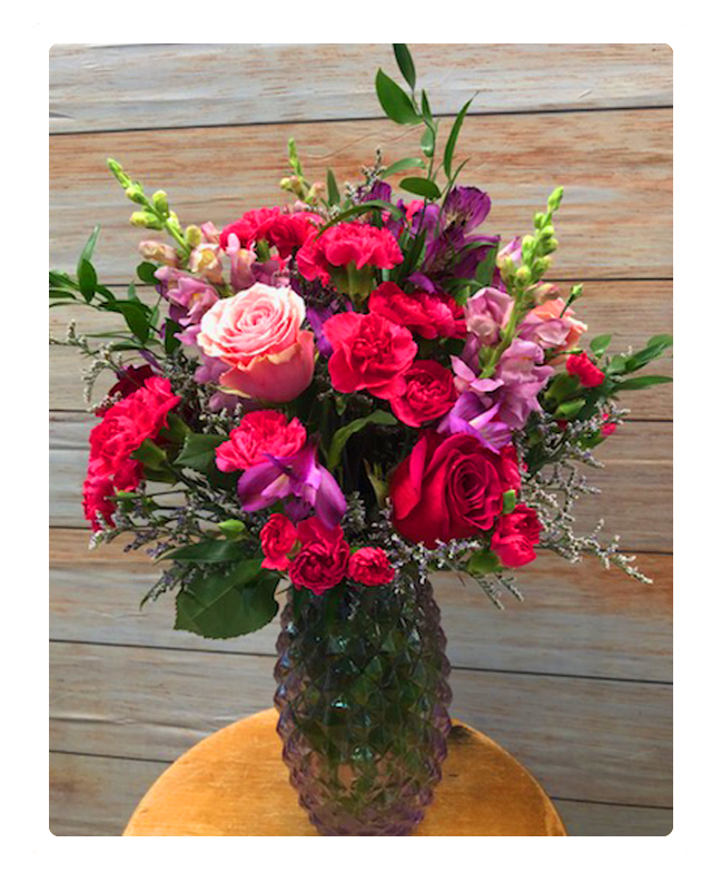 Fuchsia Memories Fuchsia Memories - Snapdragons and roses make this a bouquet to remember.