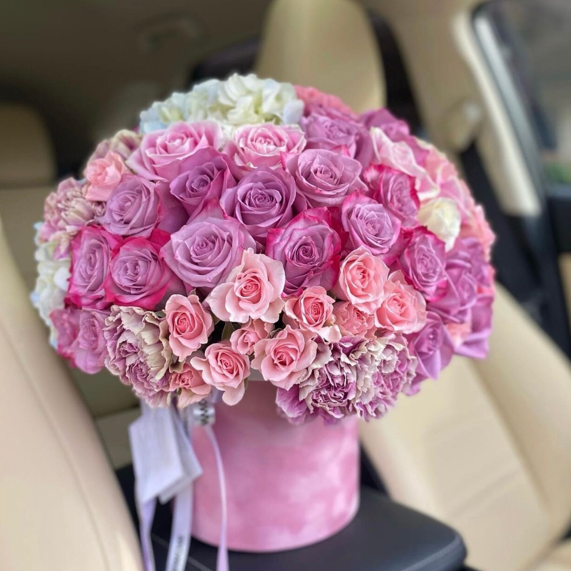 Petal Party  - Mixed Flowers in a hat box