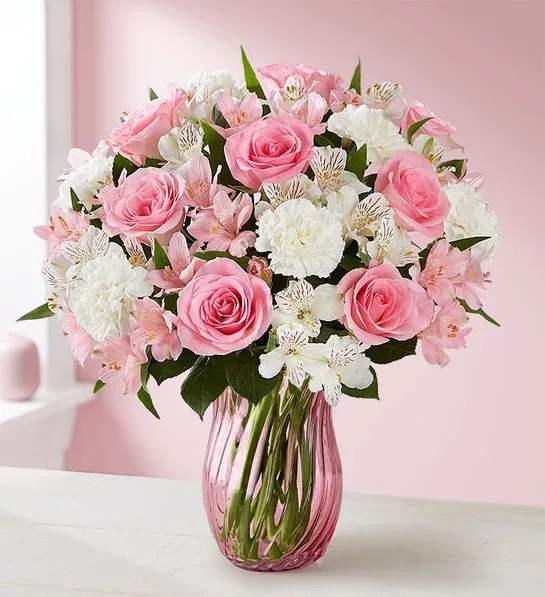 Cherished Blooms Bouquet Cherished Blooms Bouquet - Show someone special just how much you cherish them with our gorgeous gathering of pink and white blooms. It’ll express all you have in your heart when words alone aren’t enough.