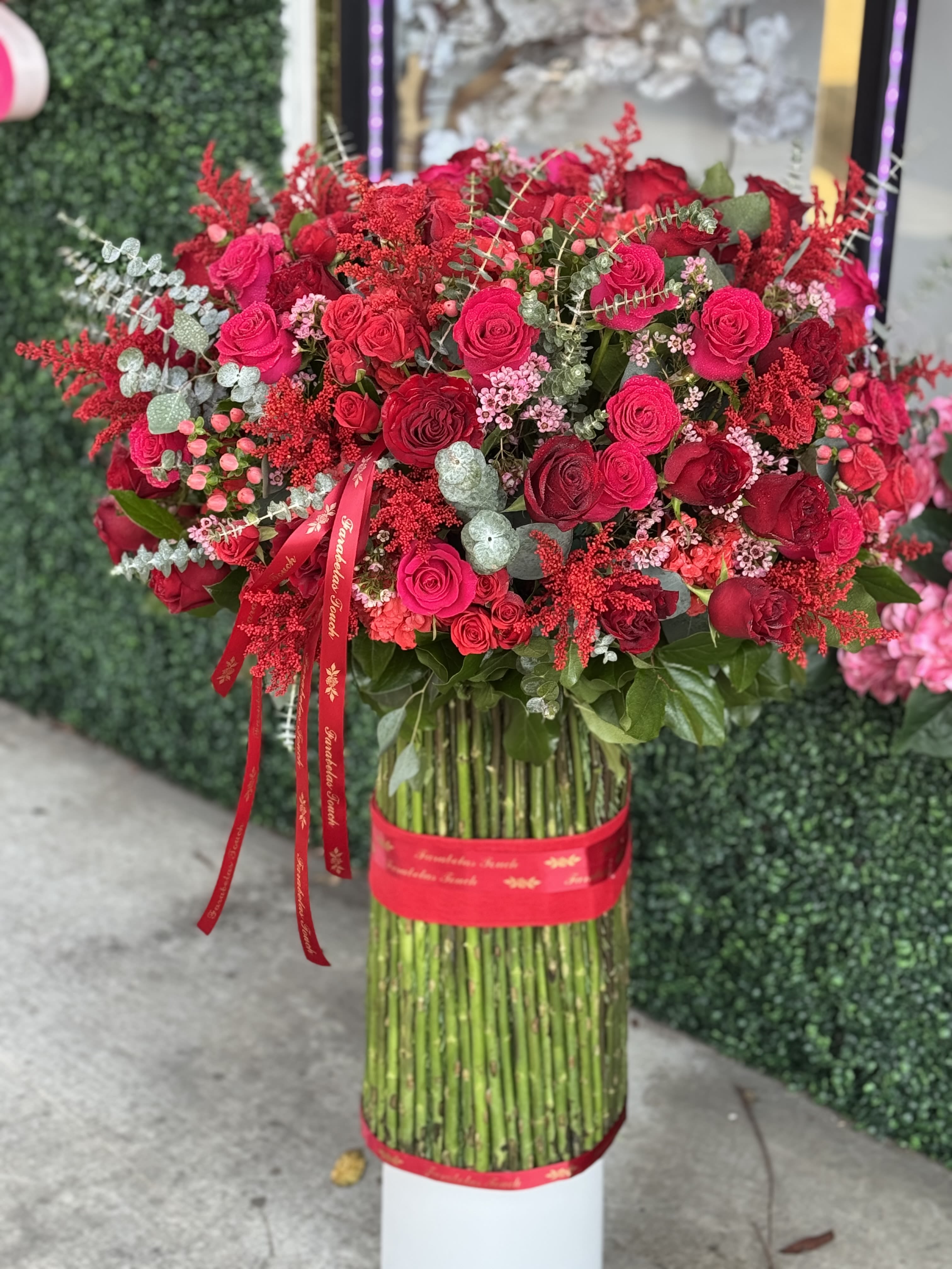 Stand with Me Stand with Me - **Product Bio: Grand Standing Bouquet** Introducing our exquisite Grand Standing Bouquet, a masterpiece designed by our highly talented floral team. This stunning arrangement showcases an intricate design that captures the essence of elegance and beauty. Each bloom is thoughtfully selected and combined to create a truly unique experience, making it a standout piece in any setting. Our Grand Standing Bouquet features a harmonious blend of vibrant colors and textures, skillfully arranged to evoke a sense of wonder. This illusional style bouquet stands alone as a breathtaking centerpiece, perfect for special occasions or simply to brighten your day. We value your personal touch! If you have a specific color preference or special instructions, please feel free to share your ideas with us. Our commitment is to create a bouquet that reflects your vision and enhances your space. Experience the beauty of our Grand Standing Bouquet today!