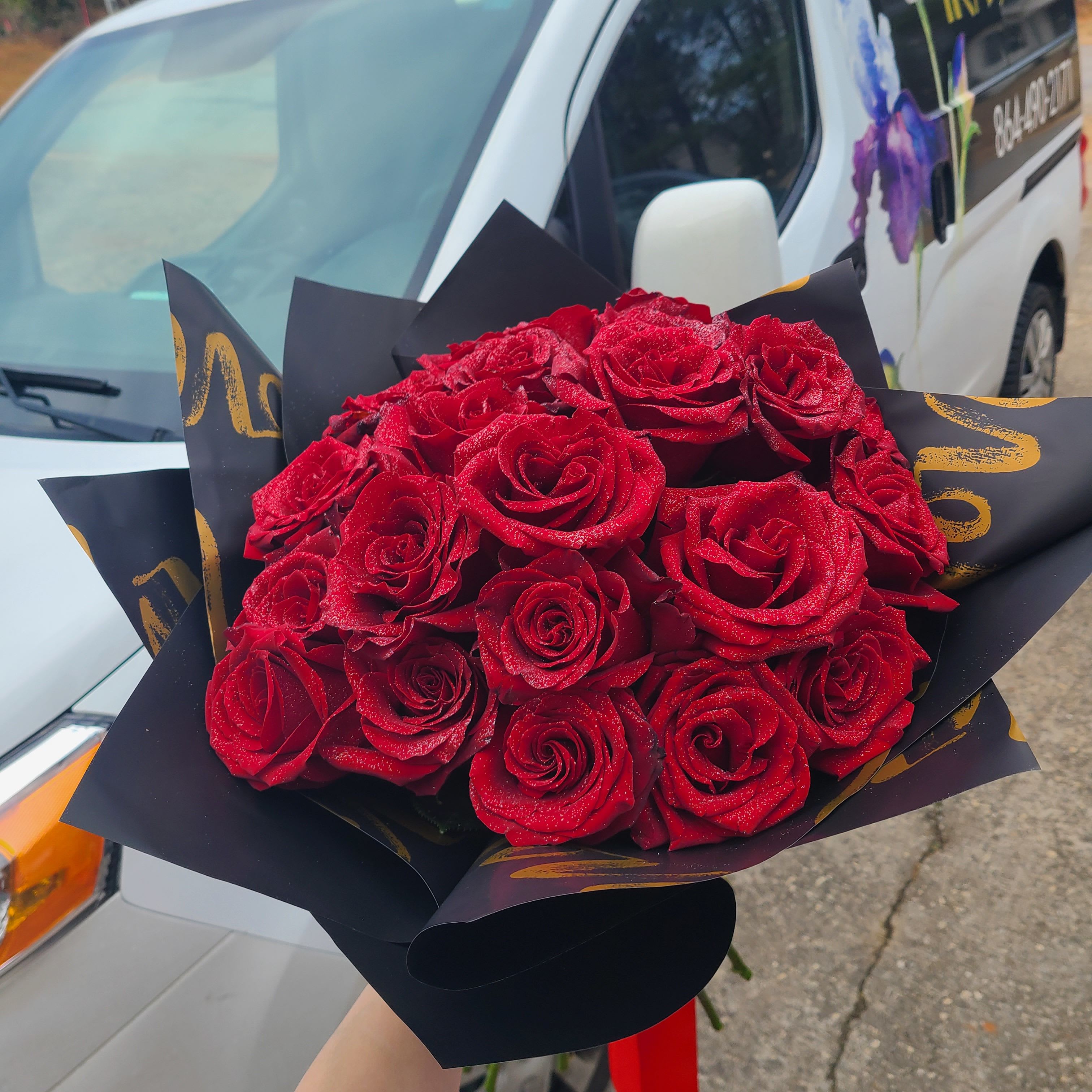 Red Sparkling Roses in Spartanburg, SC | Ira's Flowers