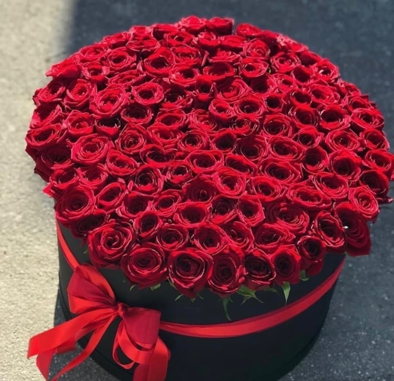 Luxury Red Roses in Black Box Luxury Red Roses in Black Box - Stunning composition of red roses in black box Available in three different sizes Due to high order for Valentine's Day order box is not available. Substitution Box in black of same value is available. Please call for details. Some florals are seasonal, if particular flower will not be available due to season, we will substitute for similar flower, composition, color pallet and value of the arrangements as closely as possible. All effort to create a floral arrangement as close to the photo shown, the actual arrangement may vary slightly in its appearance from the photo shown. If you have any questions about your order, we welcome you to call us in or email