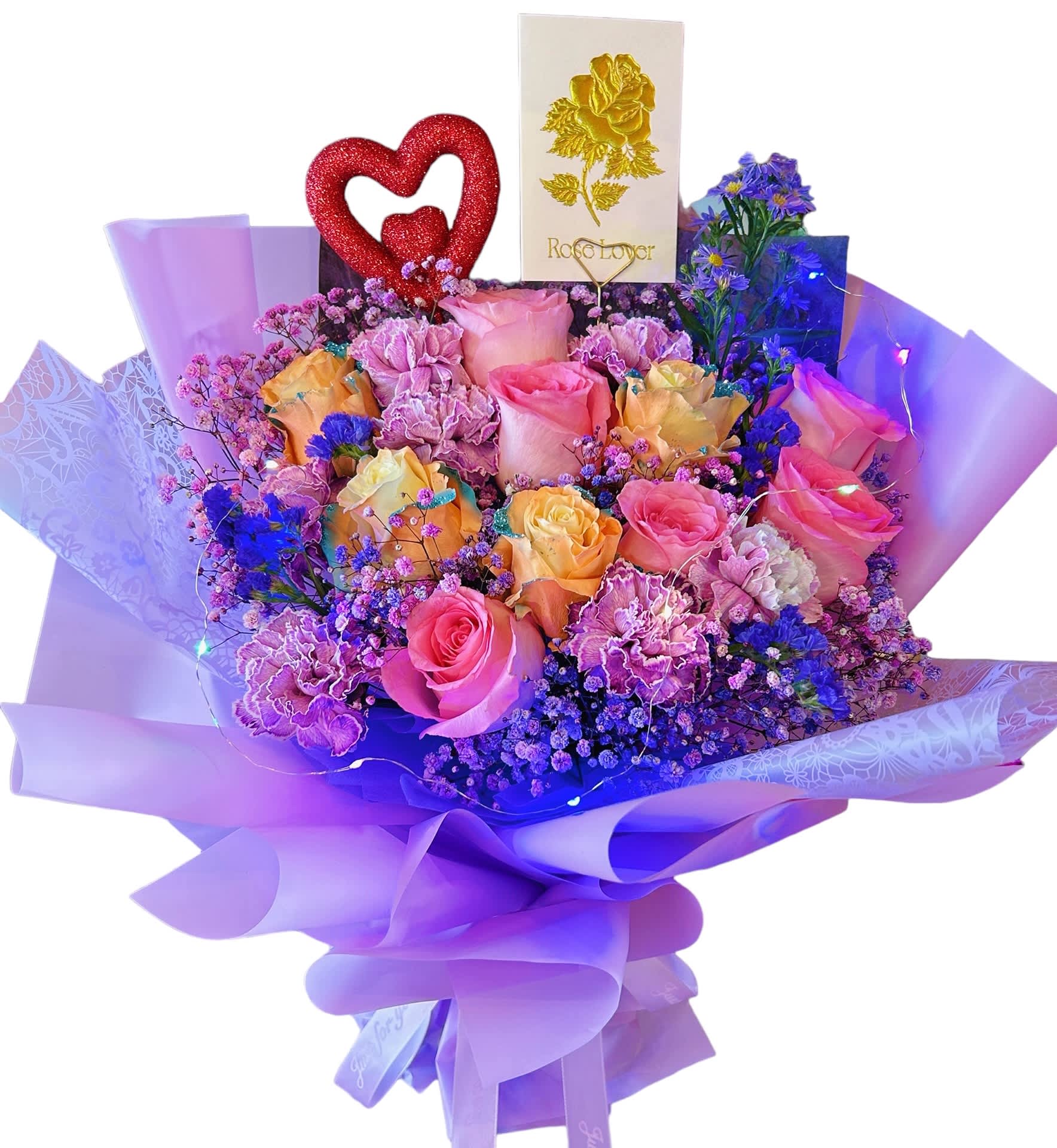 Forever Love - Our flower have Fresh Floral Foam, no need vase no need add water ,floral foam can help extend the life of your fresh floral flowers . Don’t  unwrap it .
