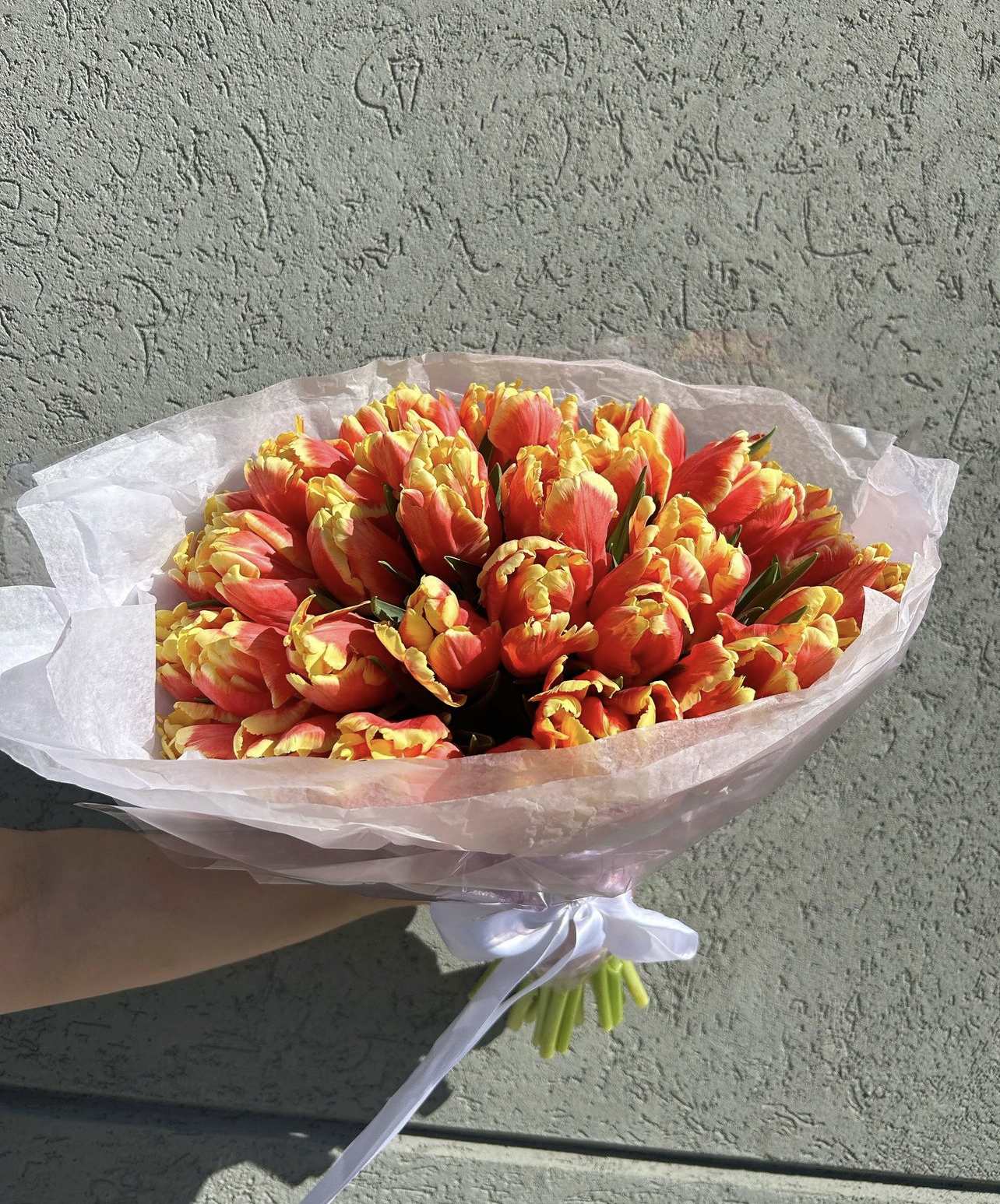 #25 Double tulip bouquet in orange #25 Double tulip bouquet in orange - Tulips