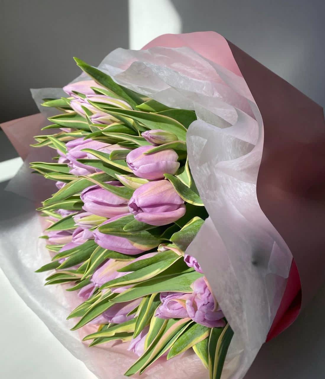 #76 Purple Tulip bouquet  - Tulips