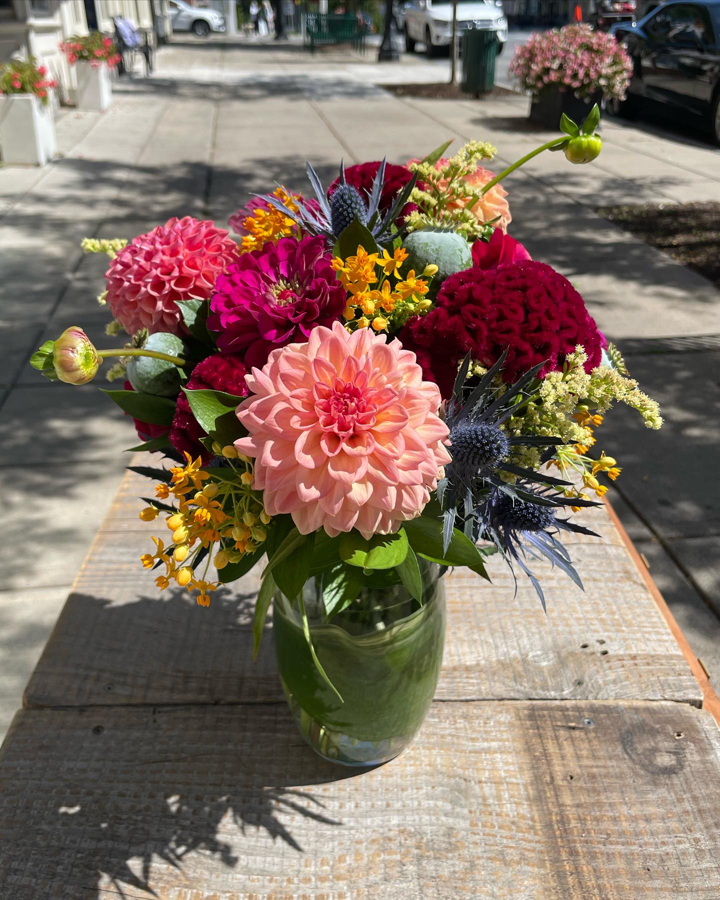 Bold &amp; Colorful Vase Arrangement - Beautiful mix of fresh, colorful blooms arranged in a vase or container. All of our arrangements are 100% original, customizable and made-to-order.