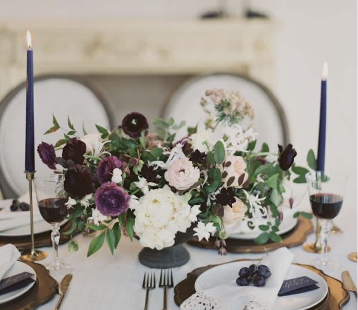 Porcelina - This perfectly contrasting, show stopping centerpiece will elevate any table scape. Artfully designed with high end seasonal florals- including some from our very own garden!- is certain to impress family, friends, and guests!  Flowers and greenery may vary due to seasonal availability, but that’s part of the charm! Our creative designers will substitute with the freshest high end product available- some grown in our very own garden!- and create something beautiful.  *Have a special request?* Let us know in the special instructions section during checkout.