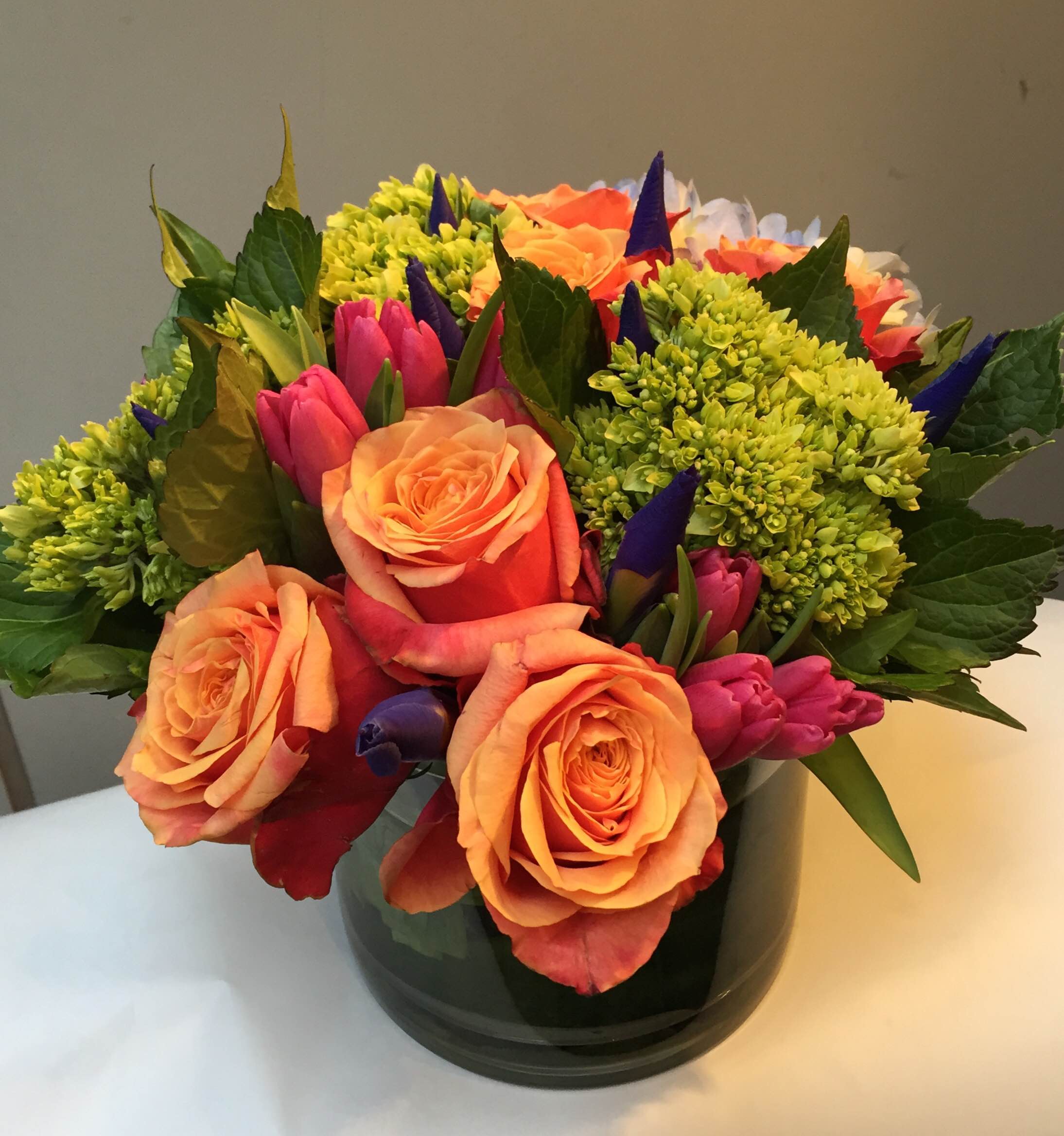 Home Is Where The Heart Is Home Is Where The Heart Is - Cherry Brandy Rose green hydrangea red tulip