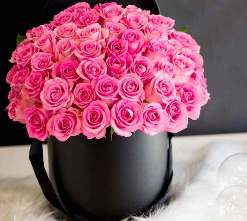 4 dozen pink roses in a box - 4 dozen pink roses in a box