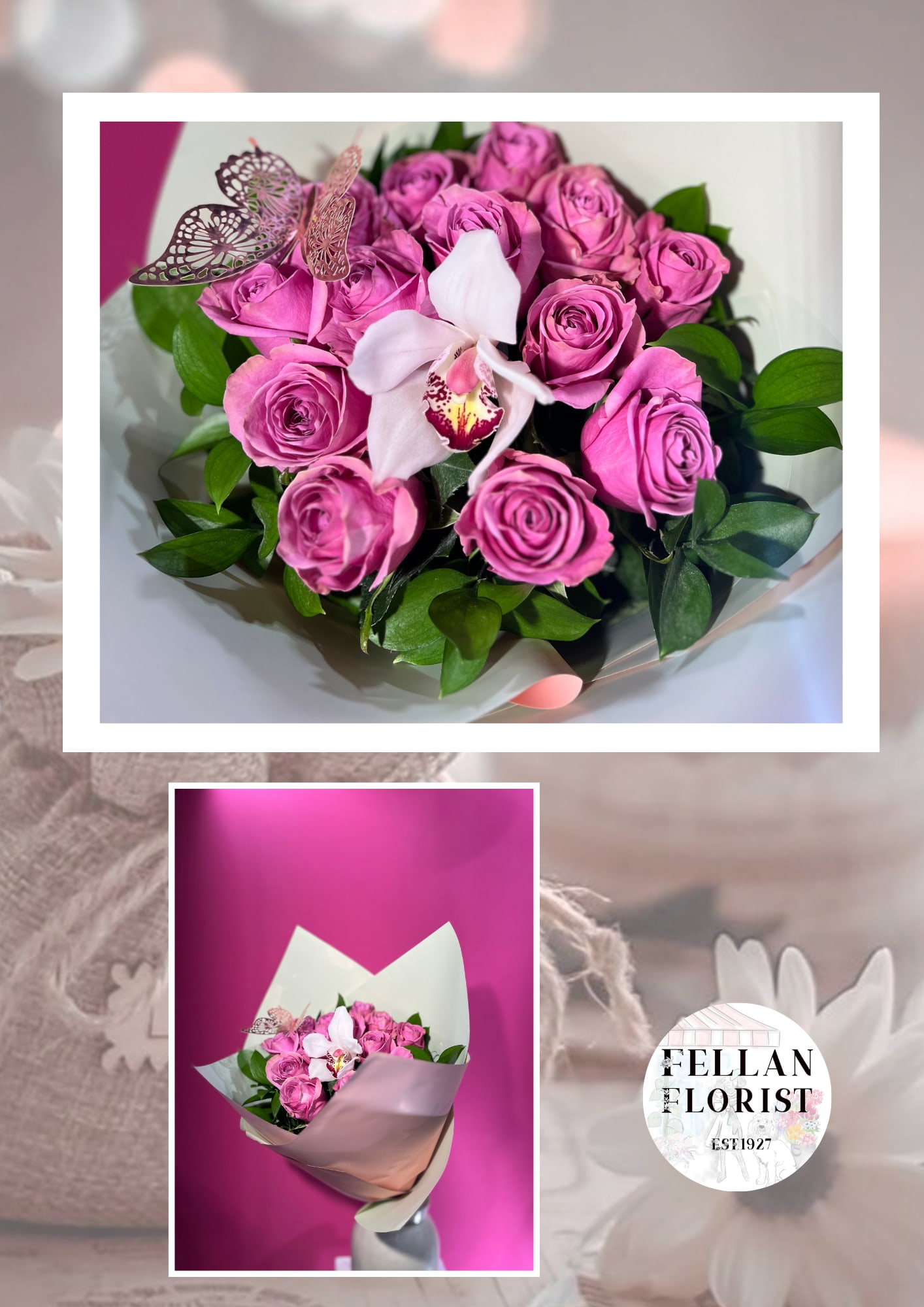 COQUETTE COQUETTE - 12 BEAUTIFUL LAVENDER ROSES WRAP