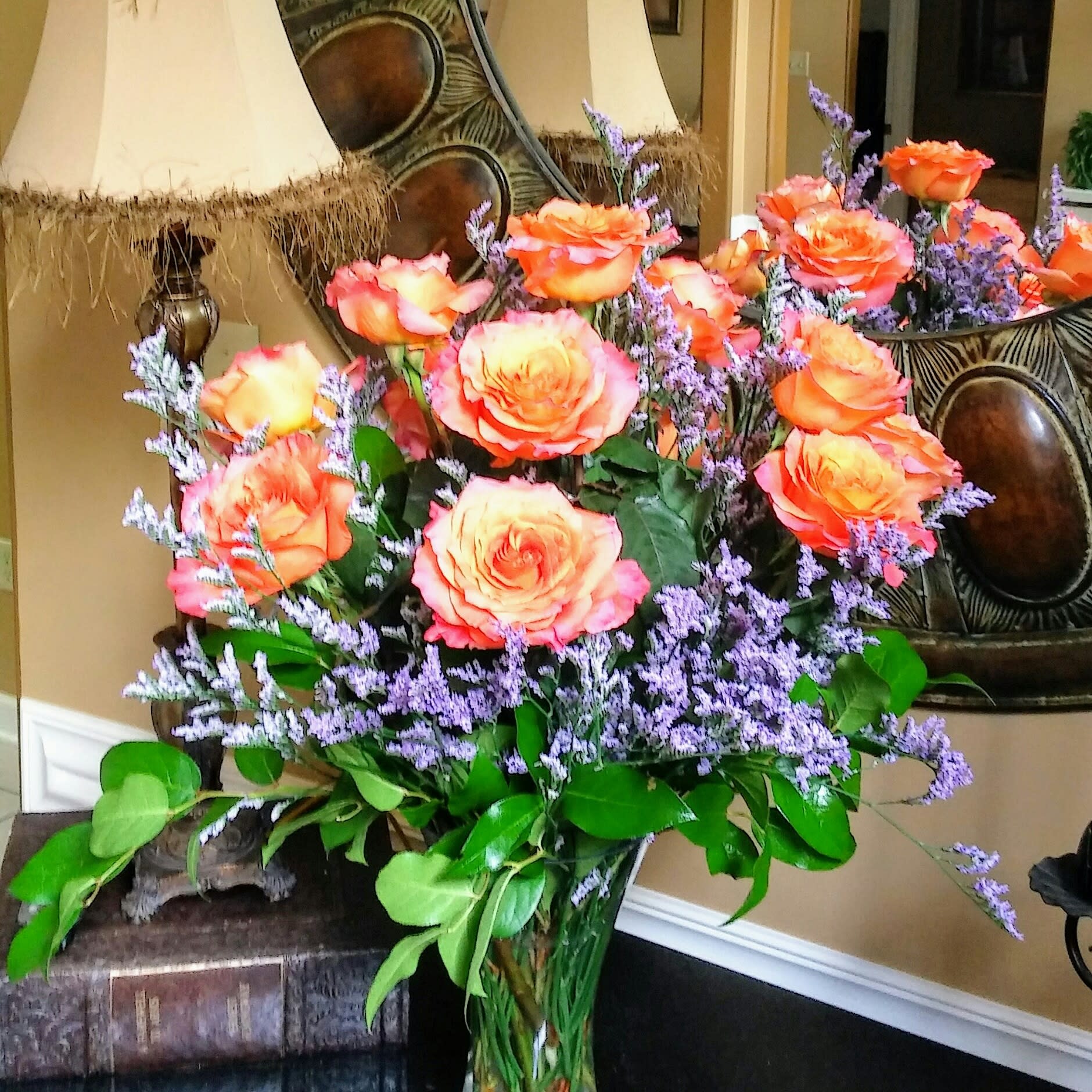 A Dozen Bi-Colored Roses - Please note bi-color roses vary in color, they may not be the color pictured they may be other colors. When you want to send a dozen roses – with a slightly more creative touch – these bi-colored roses are a beautiful gesture. The two-toned petals make an artistic statement, and the long-stemmed size will also impress.