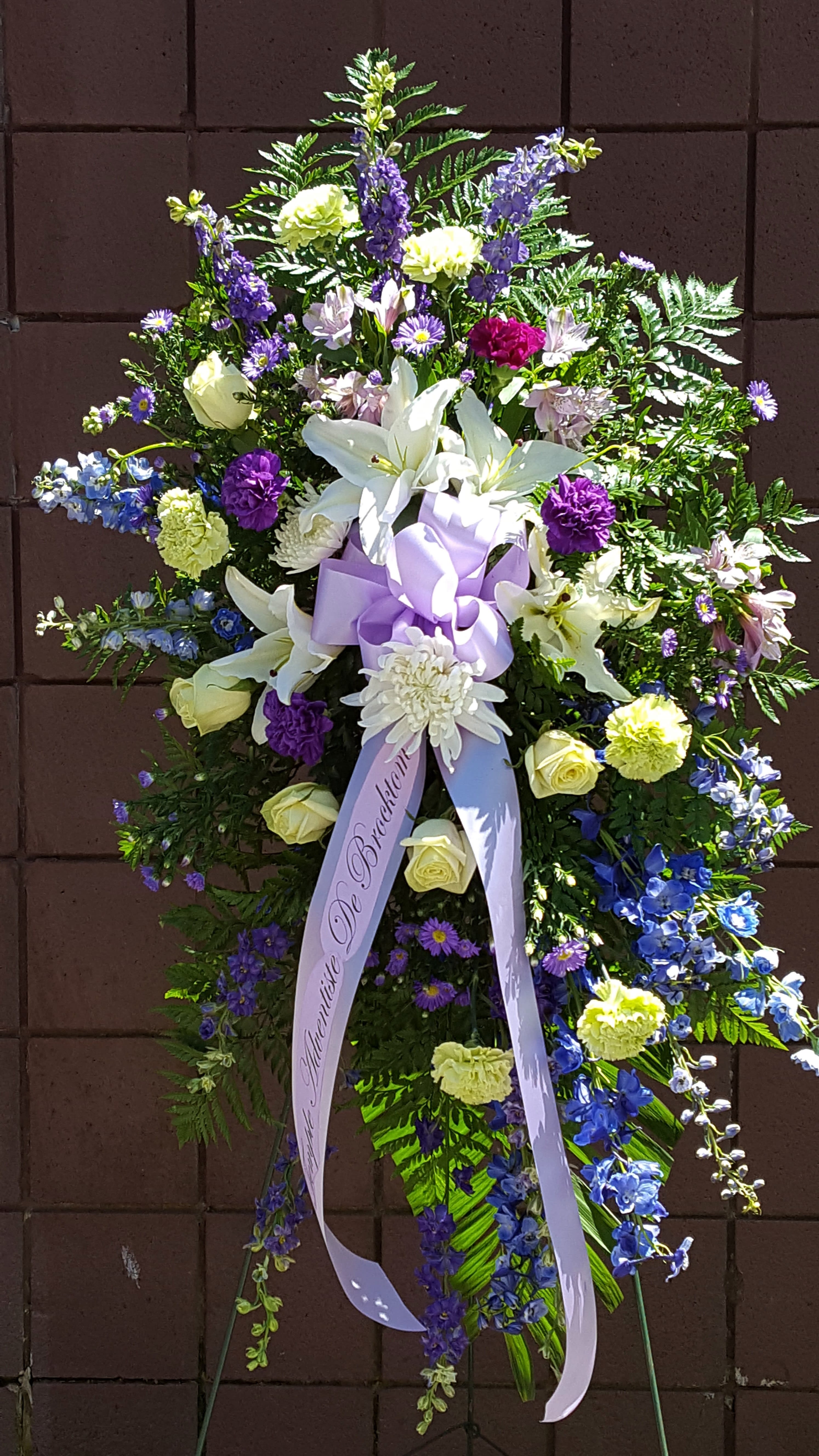 Paradise Spray Paradise Spray - colorful spray in a spectrum of green, blue, and purples. ribbon optional