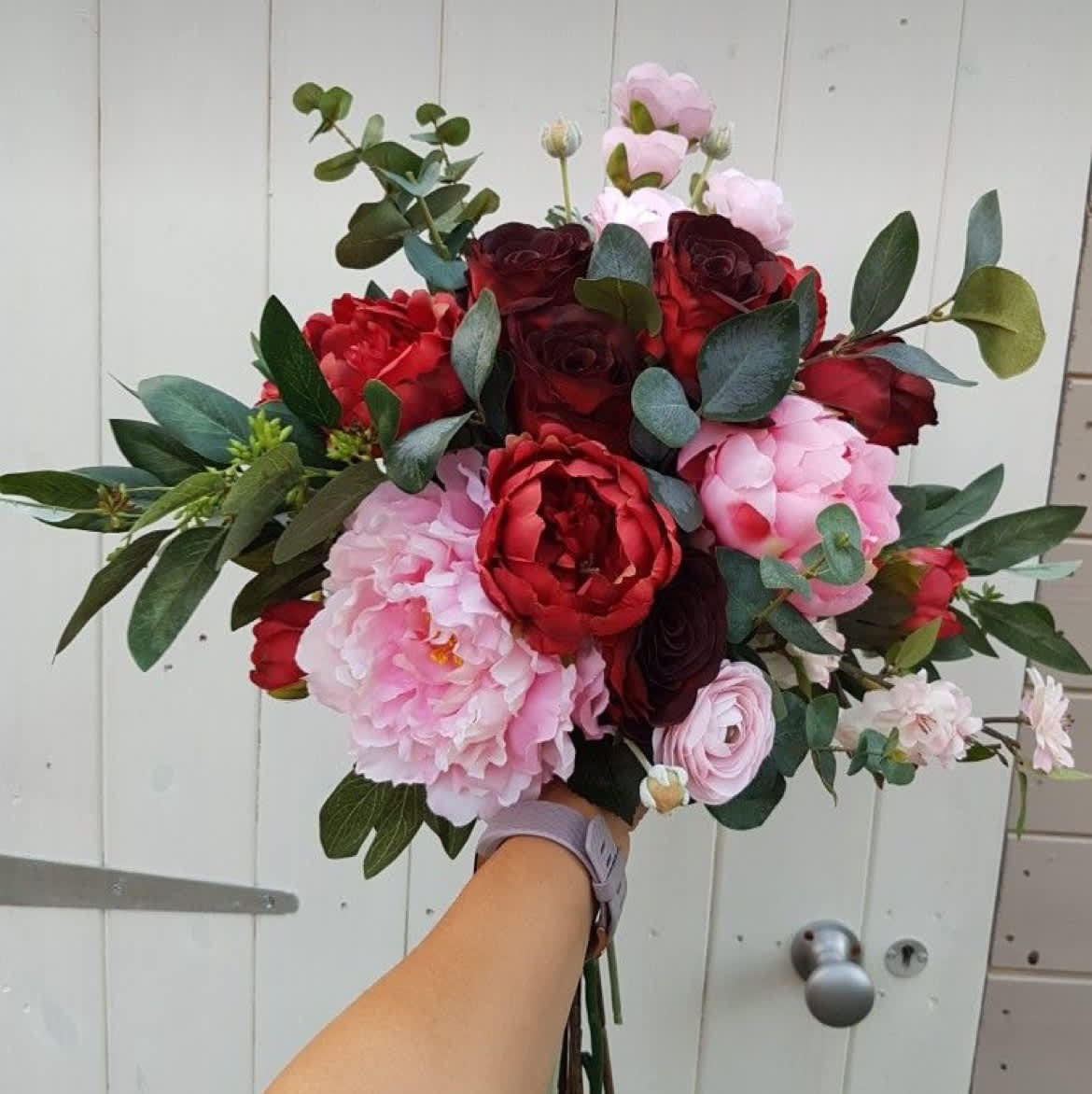 you are mine  you are mine  - Romantic combinations of color.  Mix of pink and variety of red.(Peonies are limited availability)