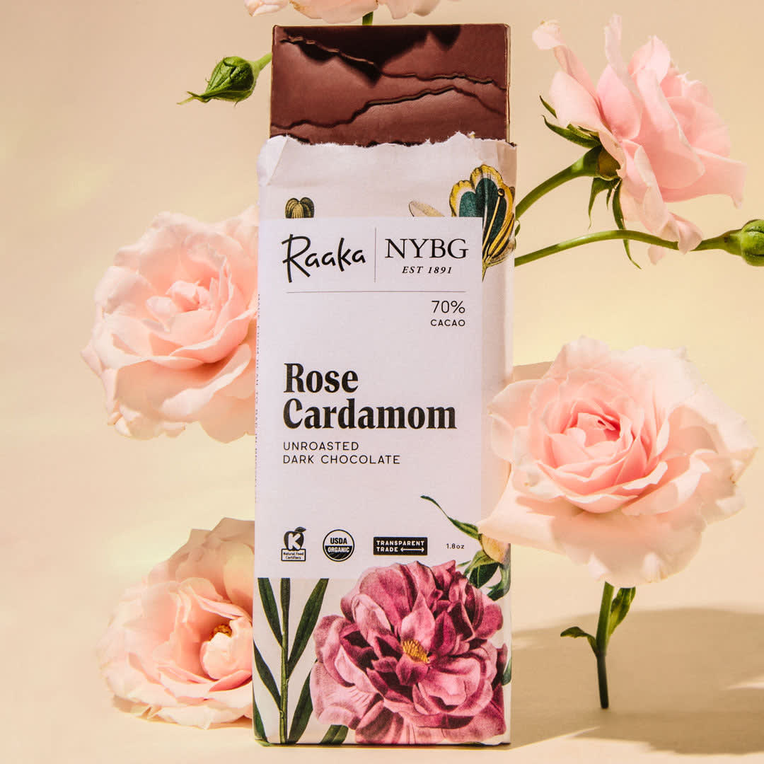 Rose Cardamom Chocolate Bar  - Chocolate 
