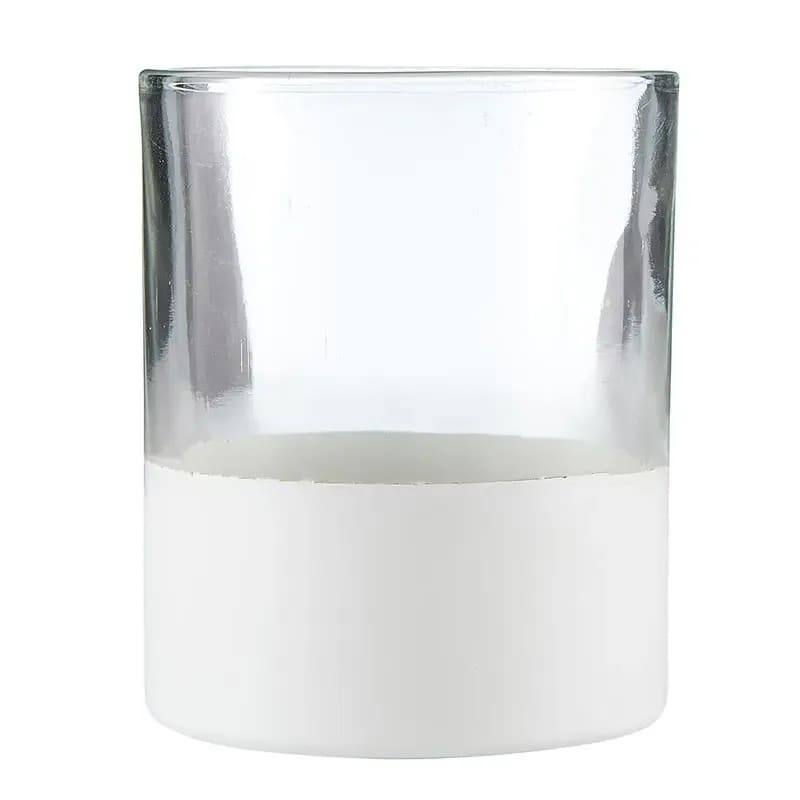 Petite Vase with Matte White Base Petite Vase with Matte White Base - Petite Vase with Matte White Base • Material: Glass • Size: 3" Dia x 3.5" H