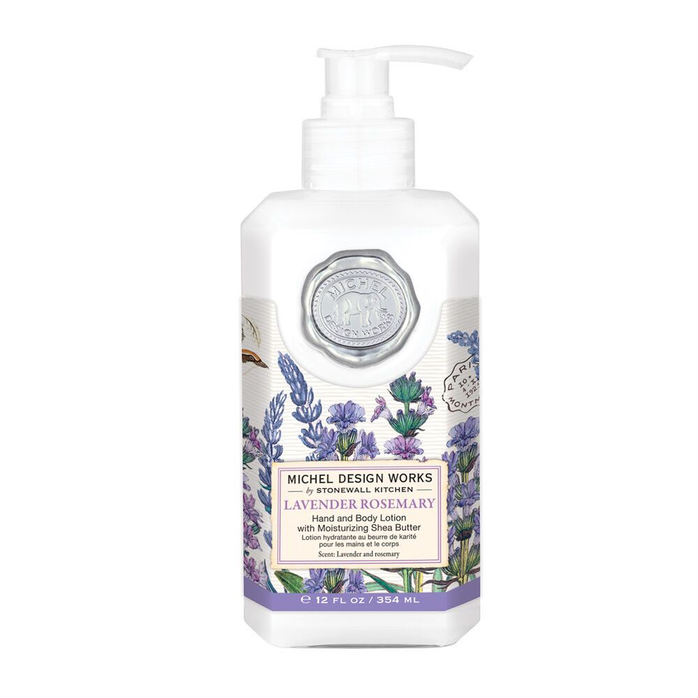 Lavender Rosemary Hand and Body Lotion - This luxurious shea butter lotion is made with aloe and other botanical ingredients to moisturize and soften your skin.