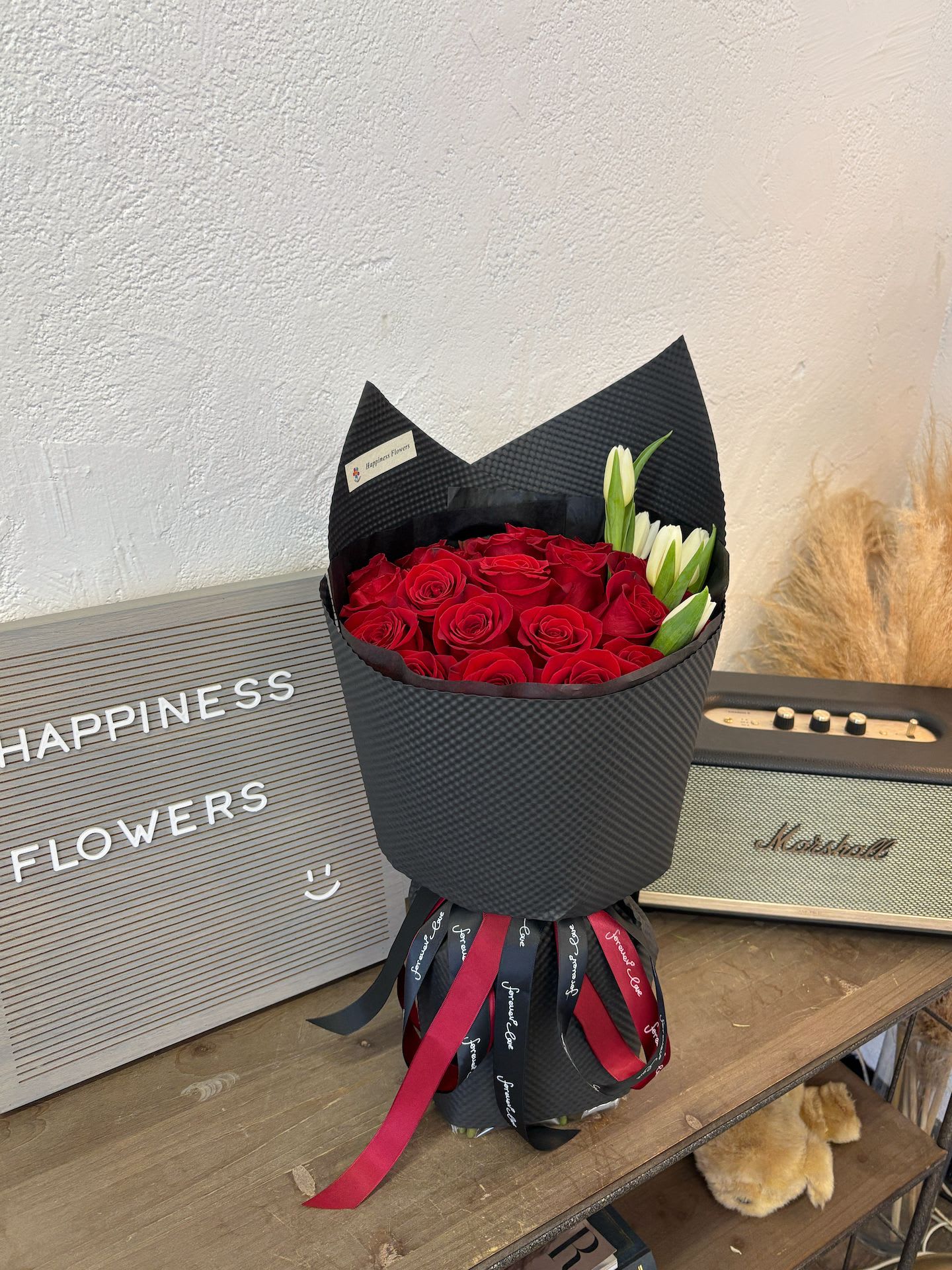 Roses Bouquet with Tulips - Roses Bouquet with Tulips 24 Stems Roses with 5 Stems Tulips Can be substituted with other color roses (please indicate in special instructions) 