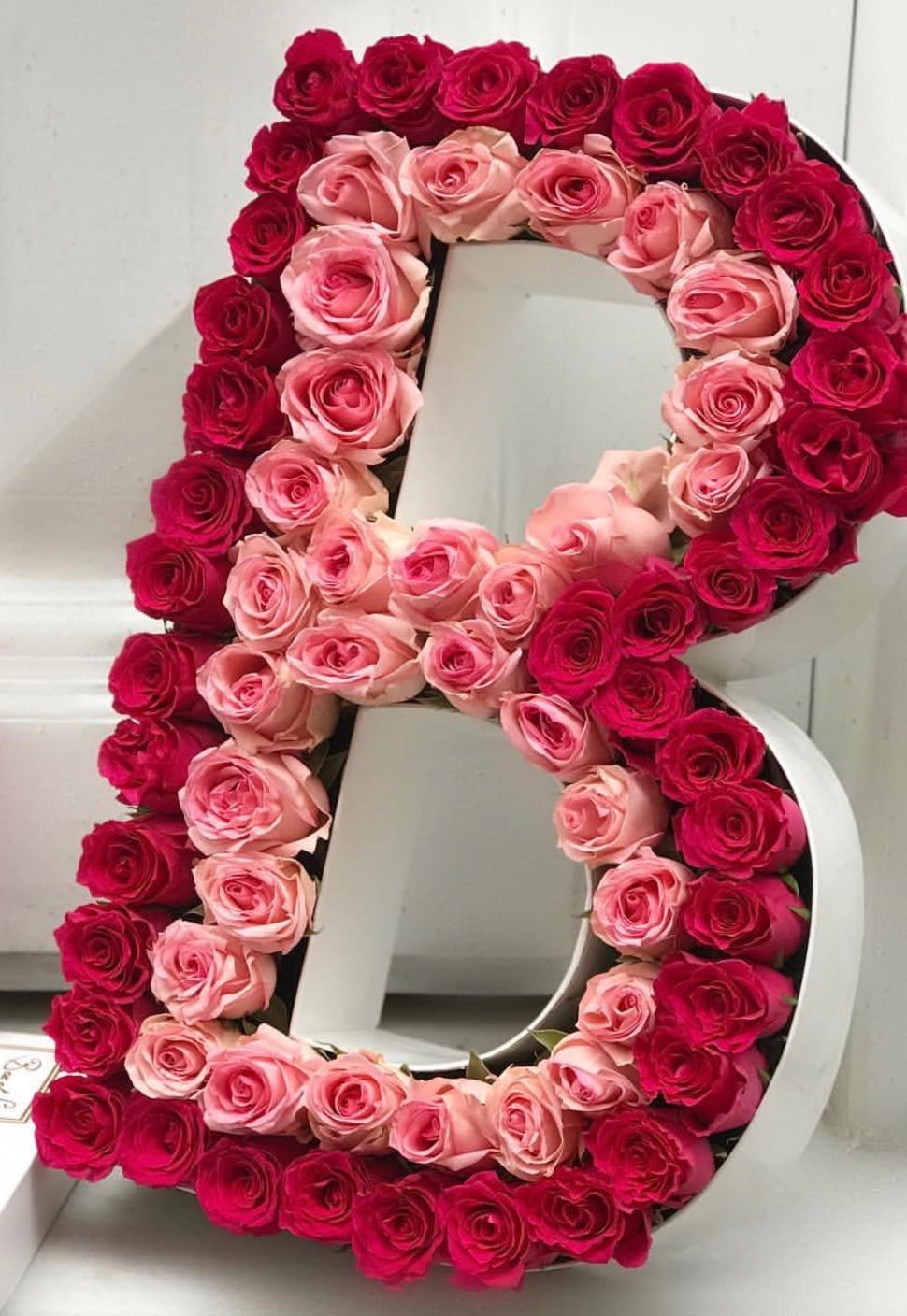 B-BEAUTIFUL [customized letter ] - CUSTOMIZED LETTER its available  in every rose color as you request we are happy to create unique floral arrangement for our clients 