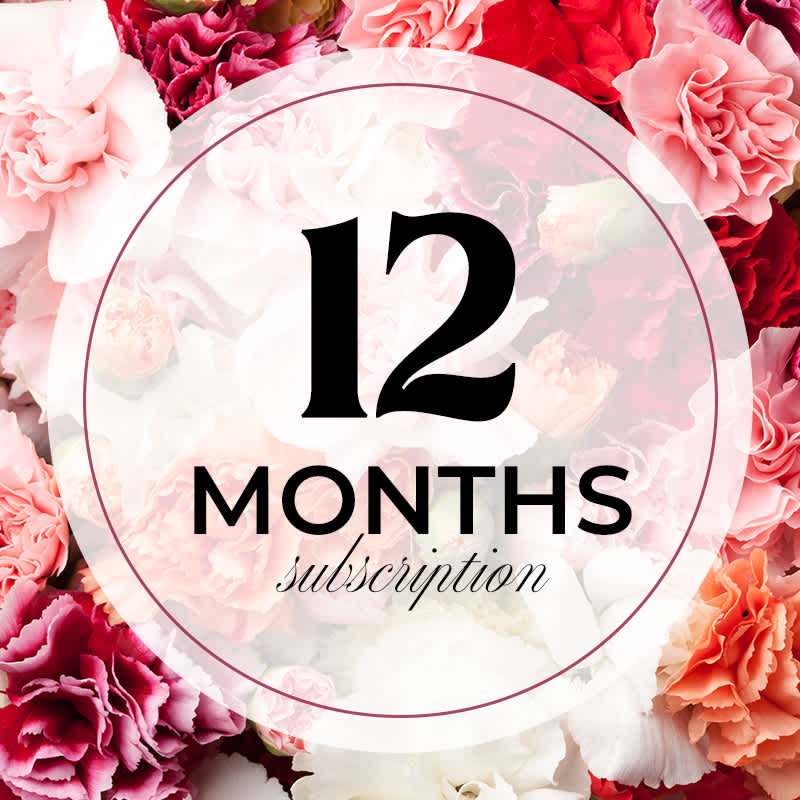 Monthly Flower Subscription - 12 Months - All subscriptions include delivery. Paid ahead of time based on the length of subscription purchased. Upgrade to Deluxe or Premium for more stems. Perfect for treating yourself, gifting, and housewarming.  Flowers will be delivered on the 15th of the month.  Delivery Included Using Promo Code: flowersubscription 