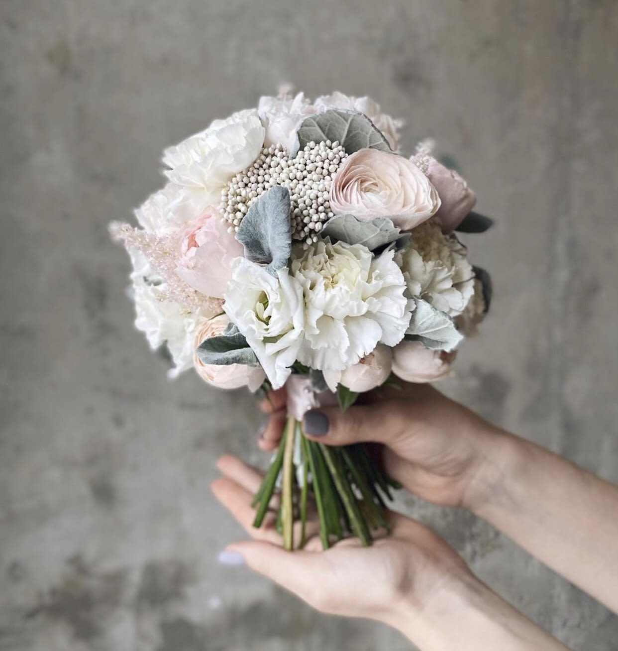 Bridal Bouquet № 3 Bridal Bouquet № 3 - Classic round bridal bouquet in light pink white flowers.