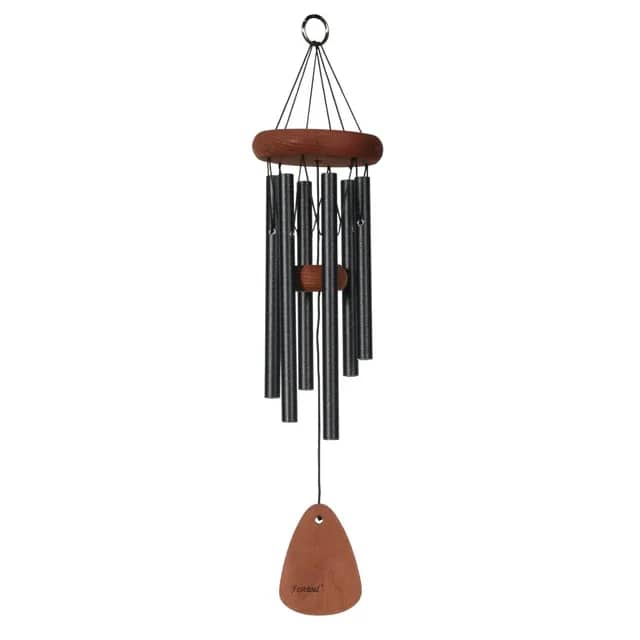 Festival® 18" Black Windchime Festival® 18" Black Windchime - This windchime is the perfect accent piece for any balcony, patio, or garden. The smallest Festival® chime, it brightens your day with its light song and looks good anywhere. Made in United States Weight: 1 lb (453.59 g)