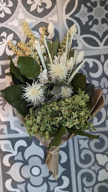 Everlasting White Whispers (Dried Flower Bouquet) Everlasting White Whispers (Dried Flower Bouquet) - Everlasting Whispers Hydrangea with white accents