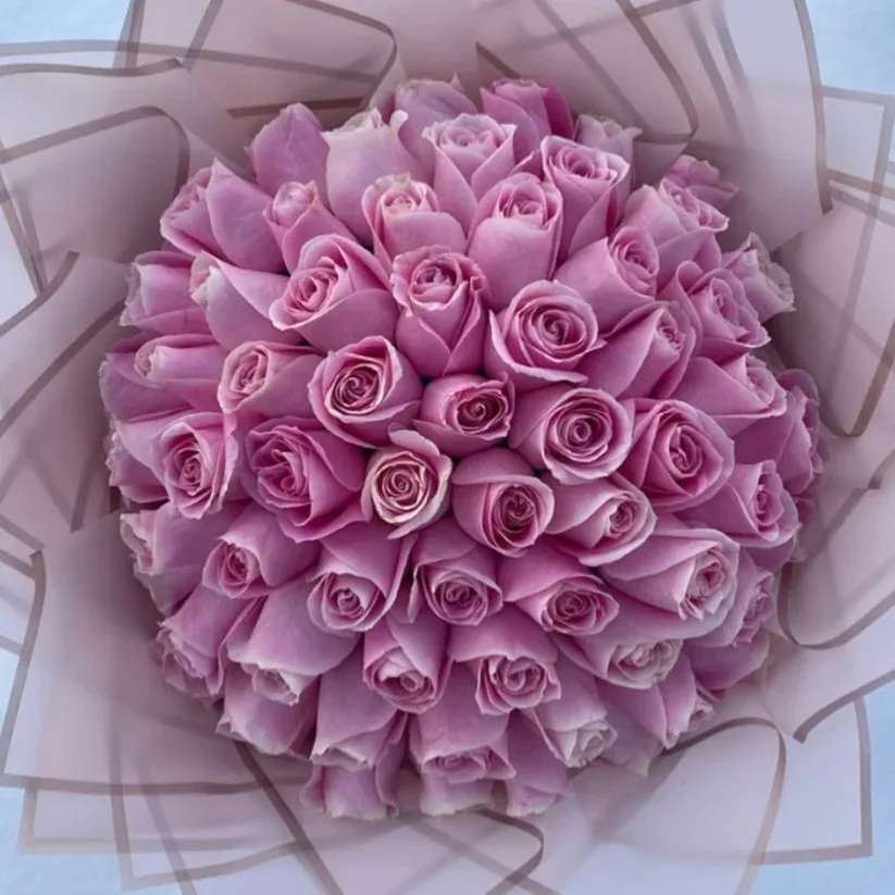 50 PINK ROSES BOUQUET - 50 PINK ROSES BOUQUET WHITE PAPER 