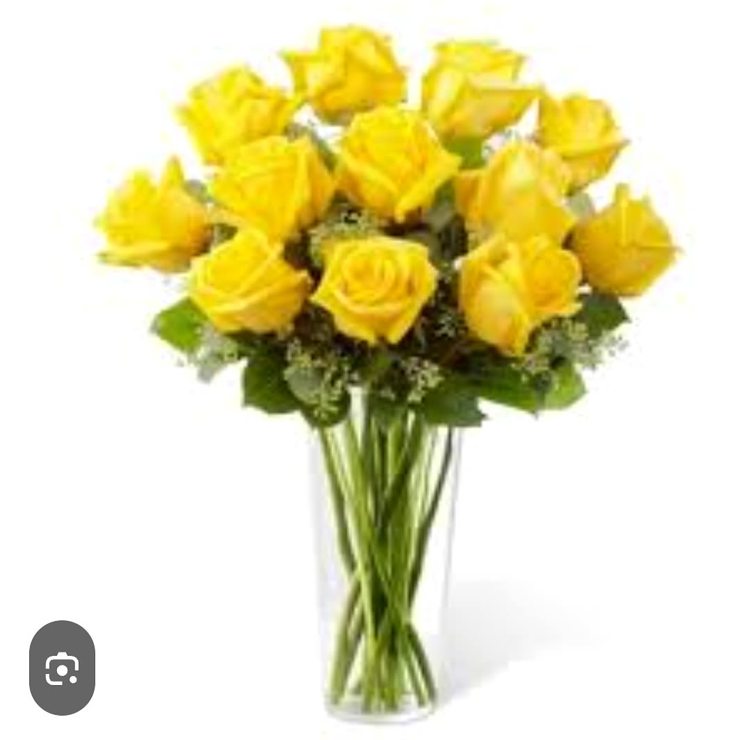 12 YELLOW ROSES - 12 YELLOW ROSES IN BASE