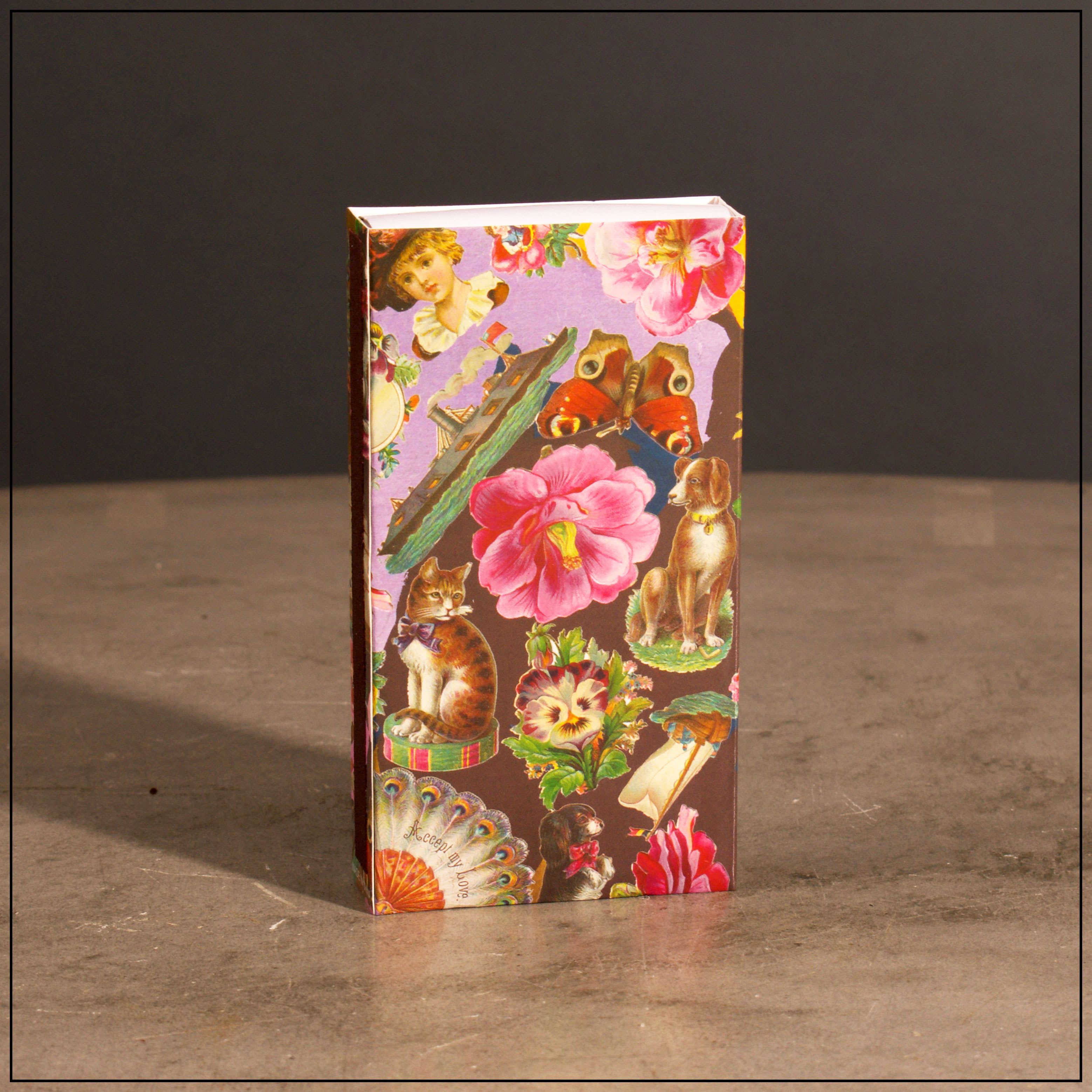Victorian Collage Matches Victorian Collage Matches - Sweet as a hostess gift, a perfect pairing to a candle and always an eye catching pop of graphic decor. Safety matches, 50 sticks per box