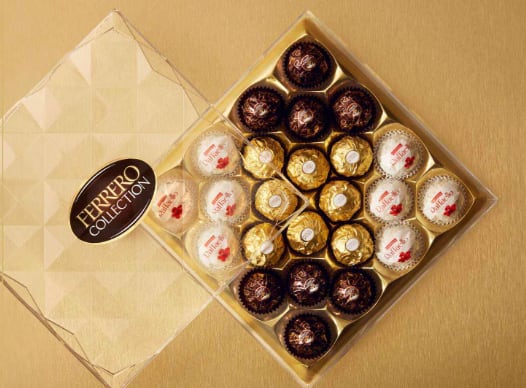 Raffello # Ferrero Rocher Raffello # Ferrero Rocher - A delightful assortment of 24 pieces, combining the rich flavors of Ferrero Rocher and the creamy coconut indulgence of Raffaello. Perfect for treating yourself or sharing with someone special.