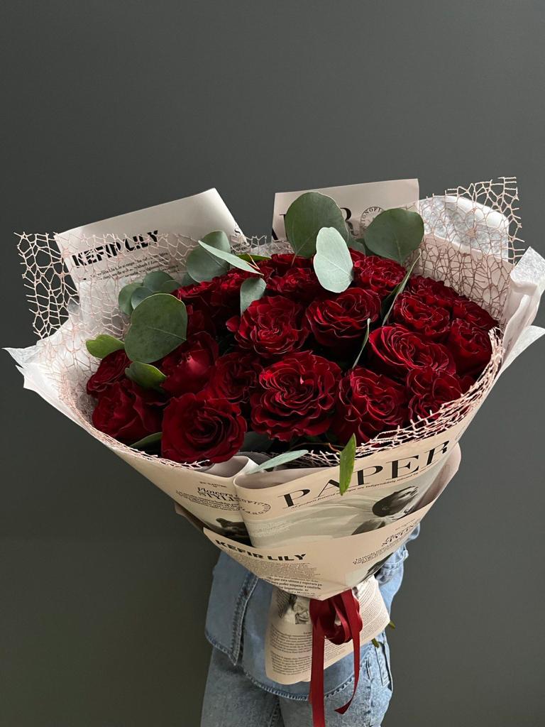 24 pc Heart Roses - Bouquet  will be delivered approximately as pictured